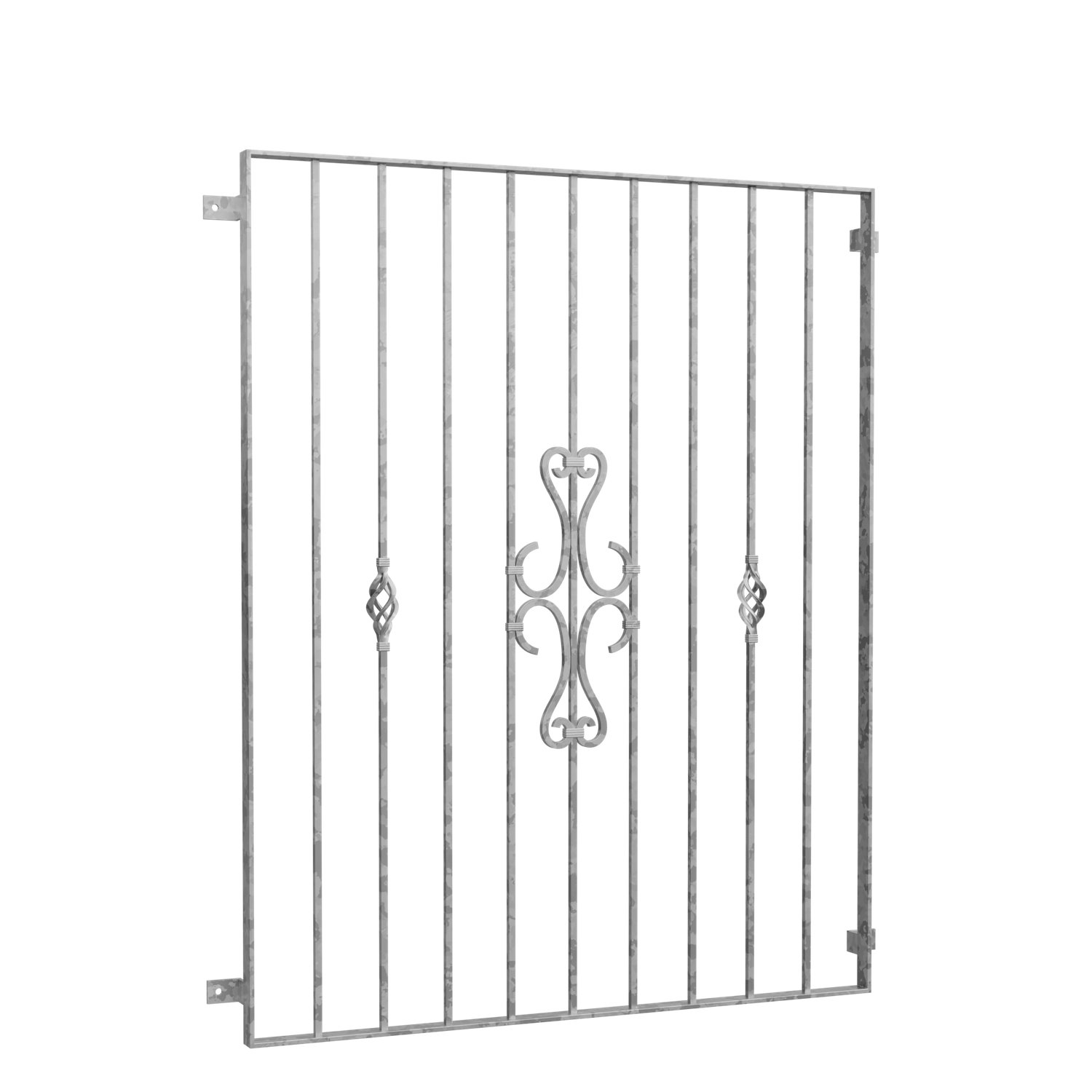 Grille de défense pour fenêtres en acier galvanisé ornements 