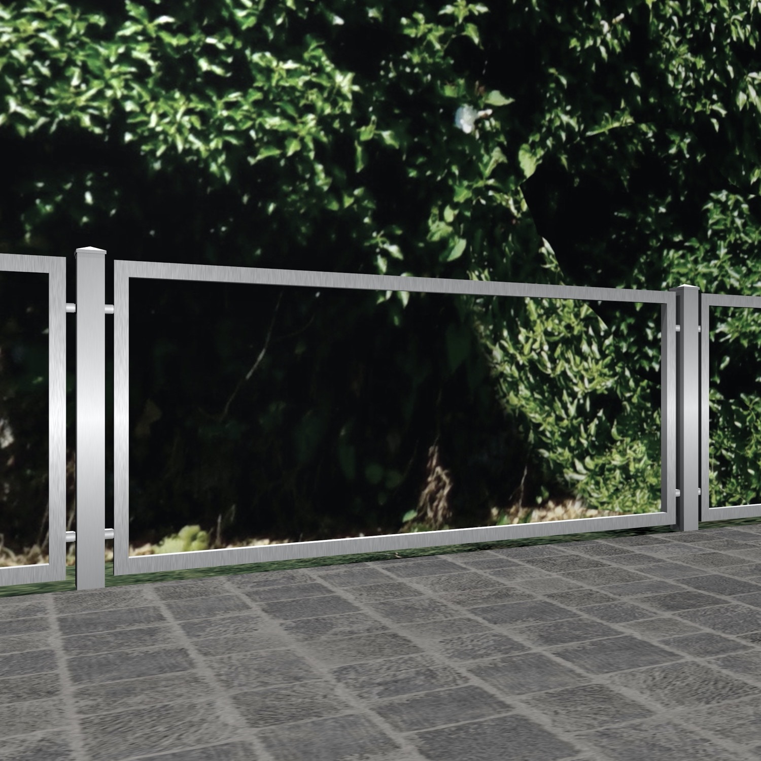 Clôture de jardin en acier inoxydable, remplissage propre, GE