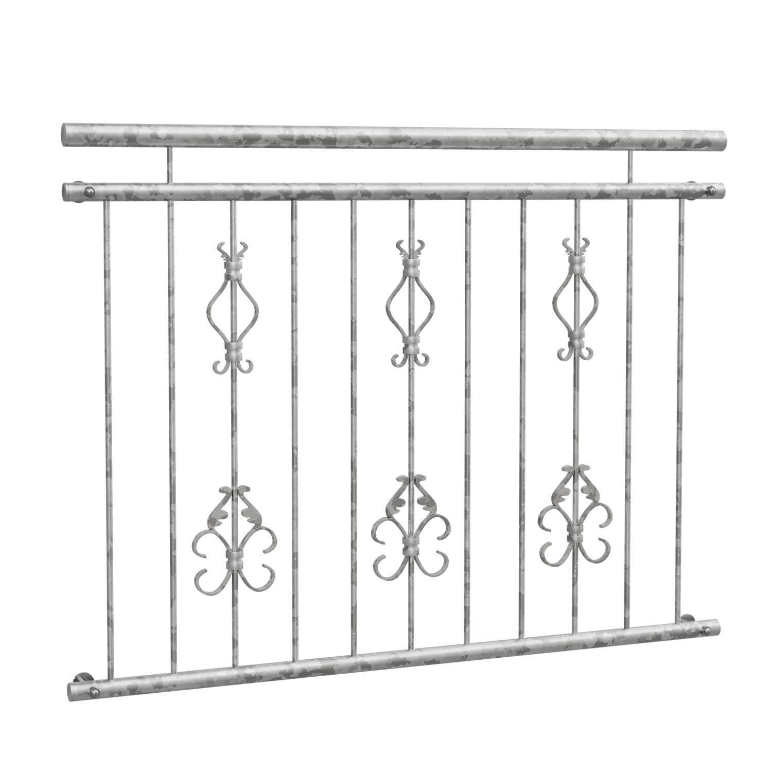 Balcon à la française en acier galvanisé ornement Arkantus 