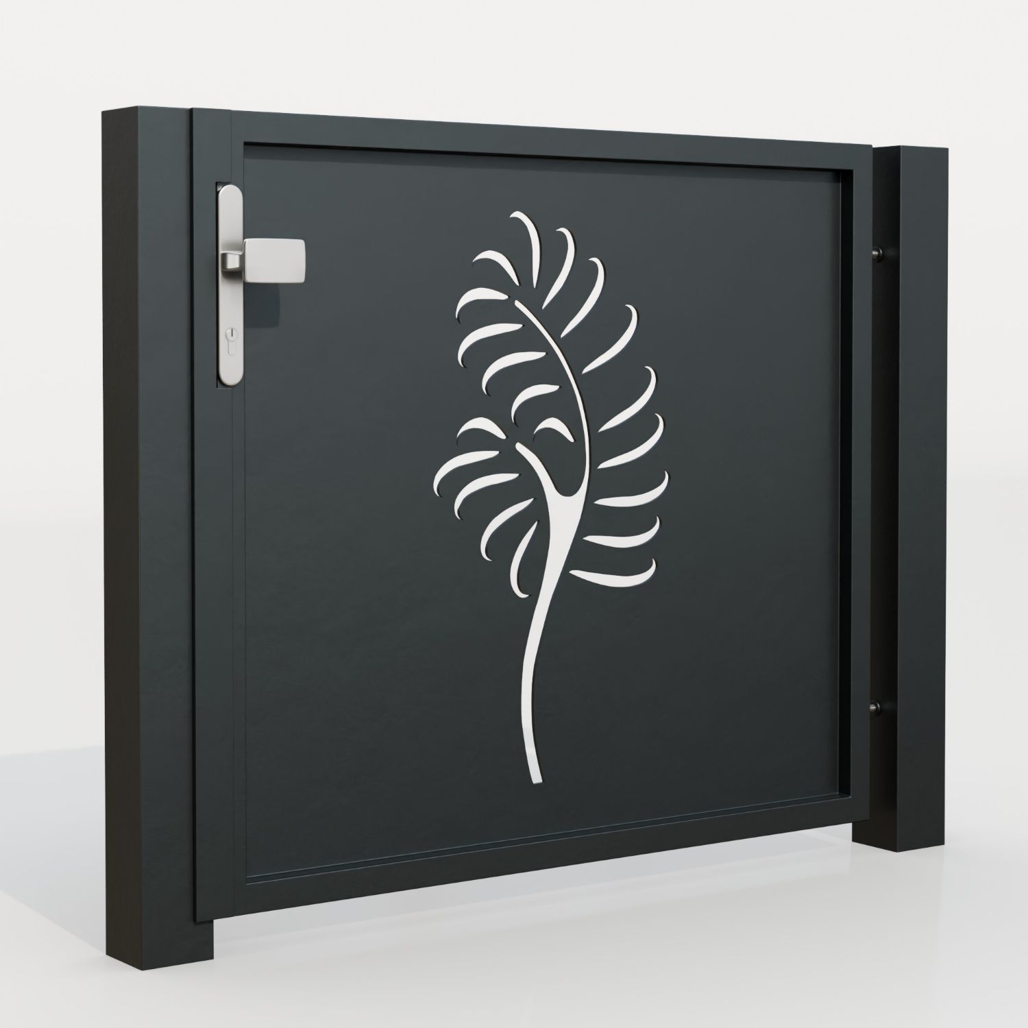 Portillon de jardin en aluminium, brise-vue à 1 battant PF, GE