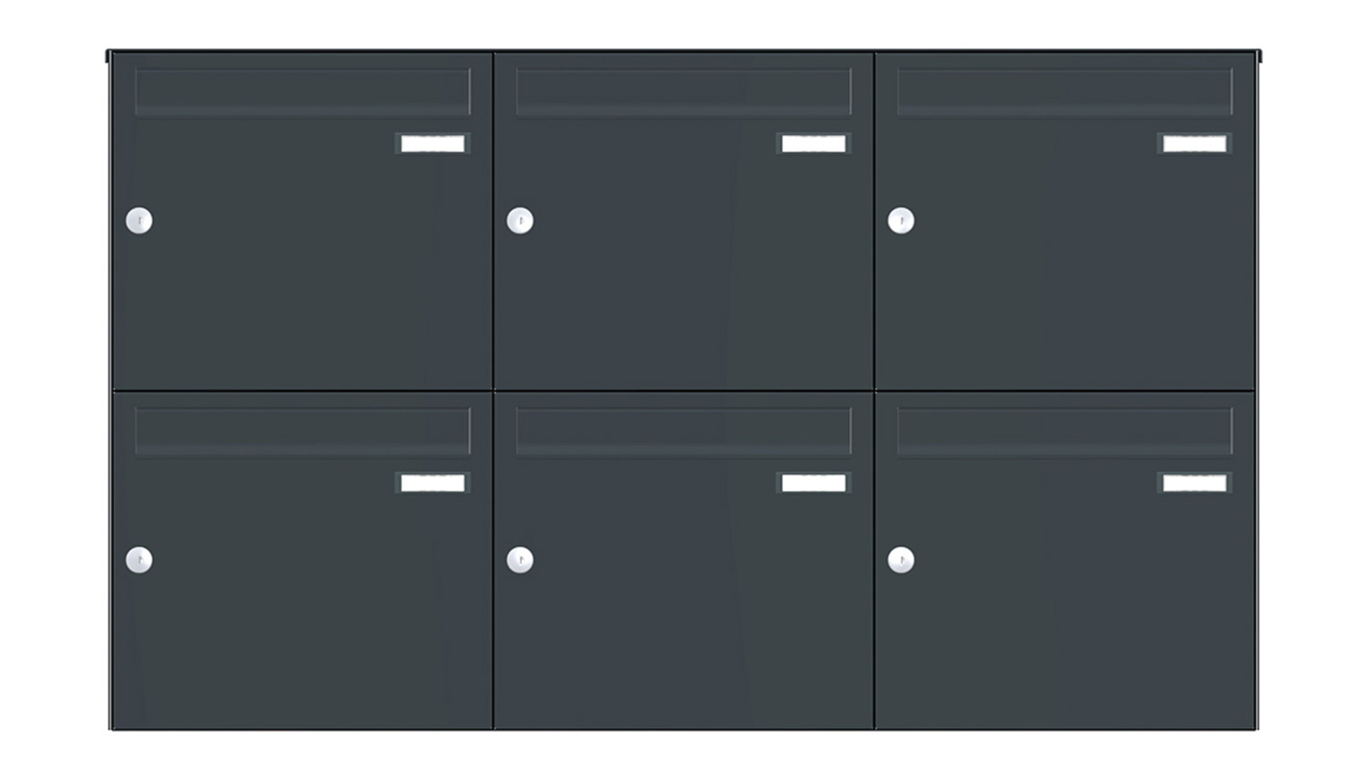 Briefkastenanlage | Aufputz | 6-fach | Senkrecht | Farbe