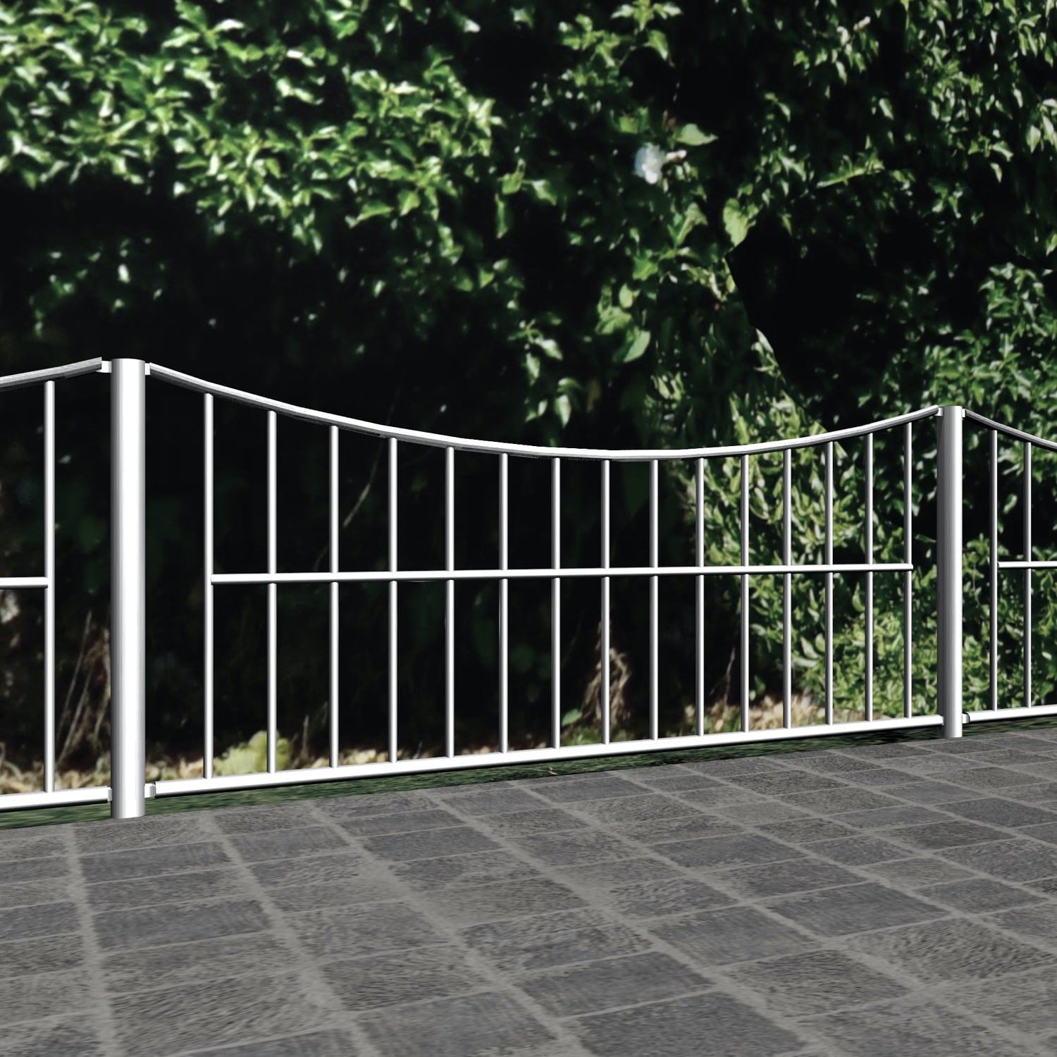 Barre verticale en acier inoxydable pour clôture de jardin, UB