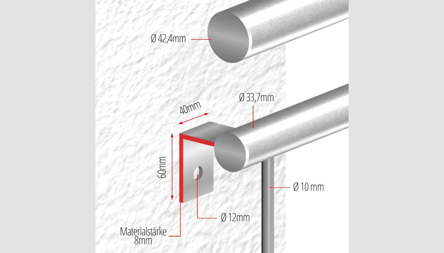 Ornement de balcon à la française en forme de triangle en acier inoxydable 