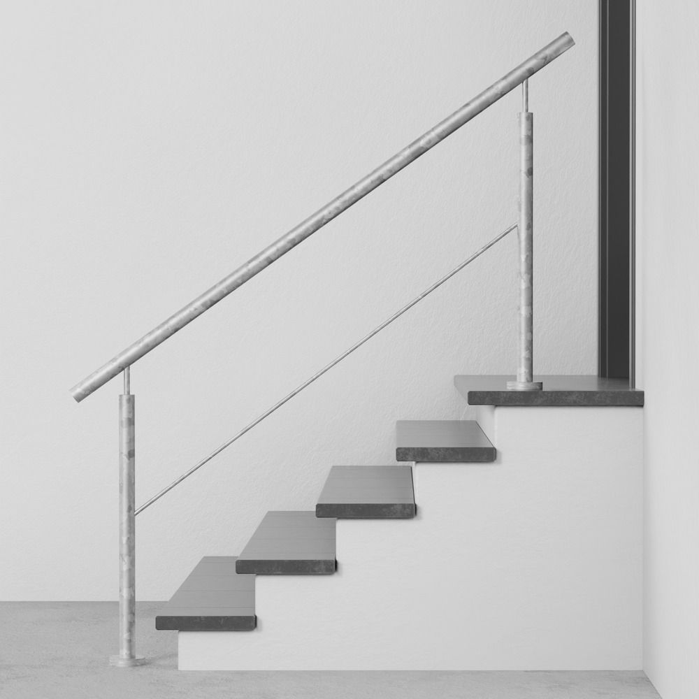 Balustrade d’escalier en acier galvanisé FSG 1-3 entretoises transversales 