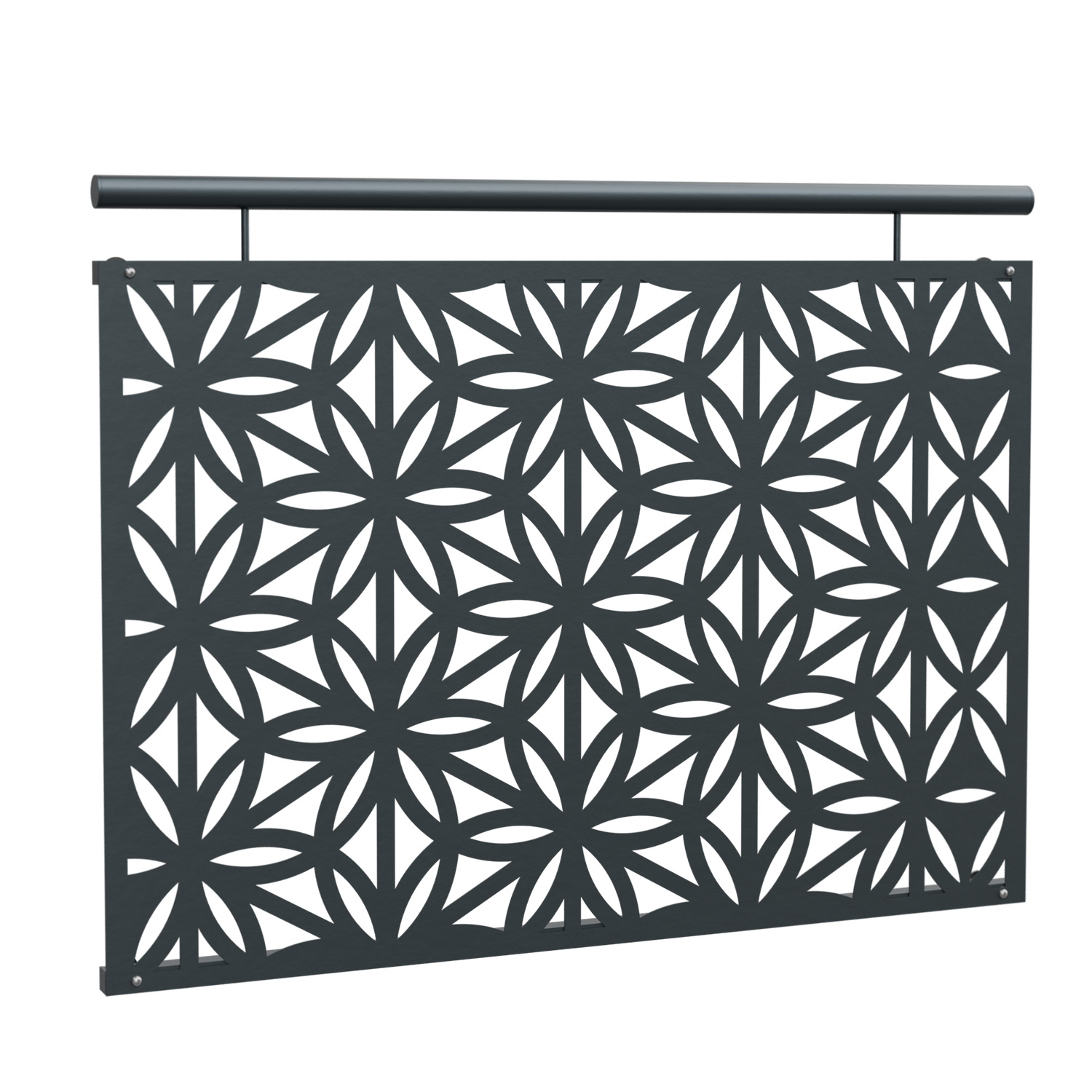 Balcon à la française en acier galvanisé plaque design fleur de rêve