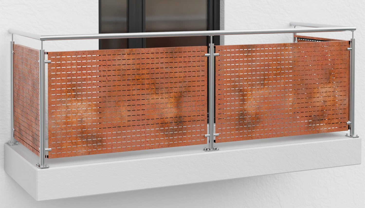 Revêtement de balcon en acier Corten RE GE