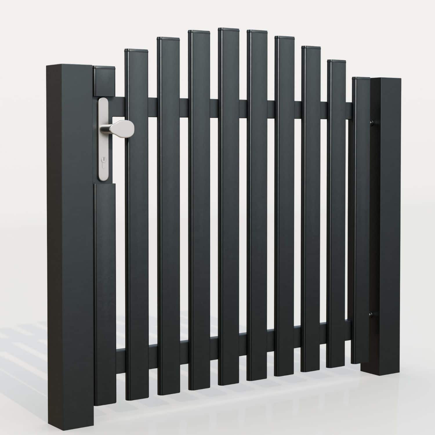 Portillon de jardin aluminium 1 battant lattes Moderne, OB