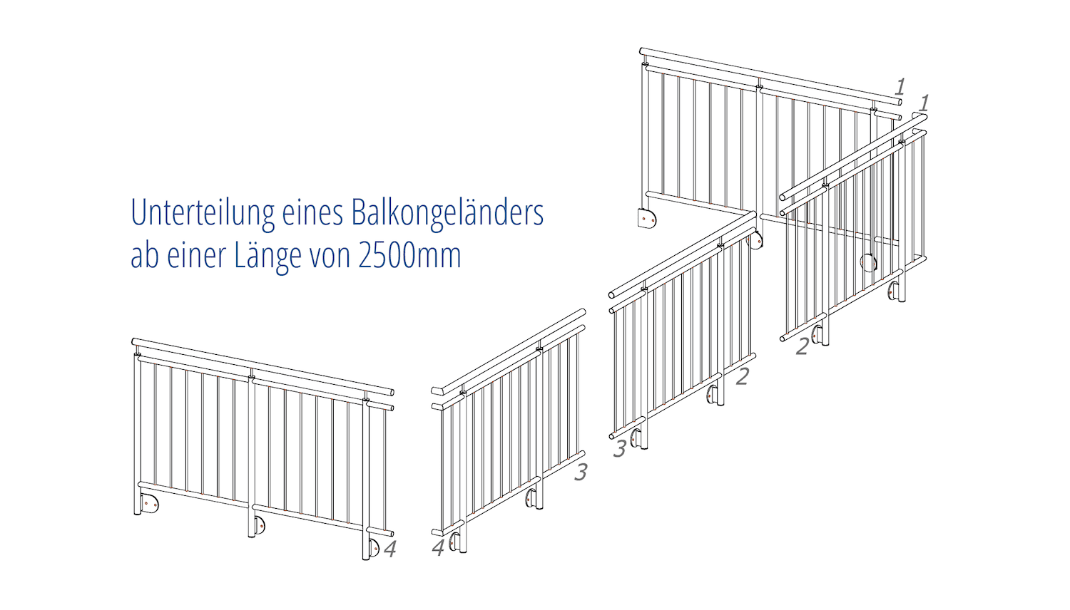 Balustrade de balcon en acier inoxydable Double Triangle 1
