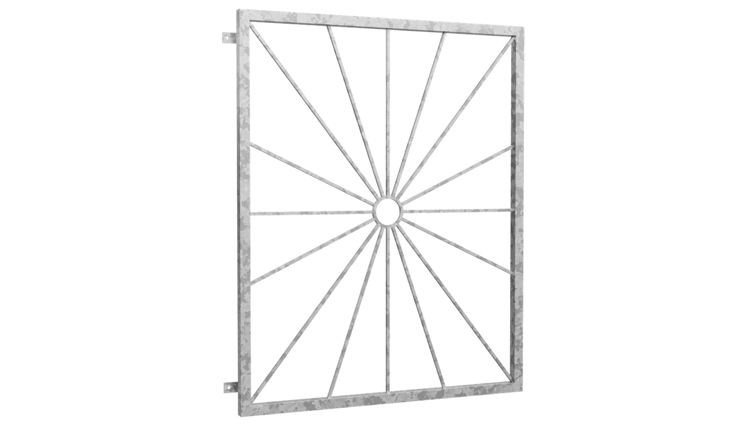 Grille de défense pour fenêtres en acier galvanisé cercle solaire