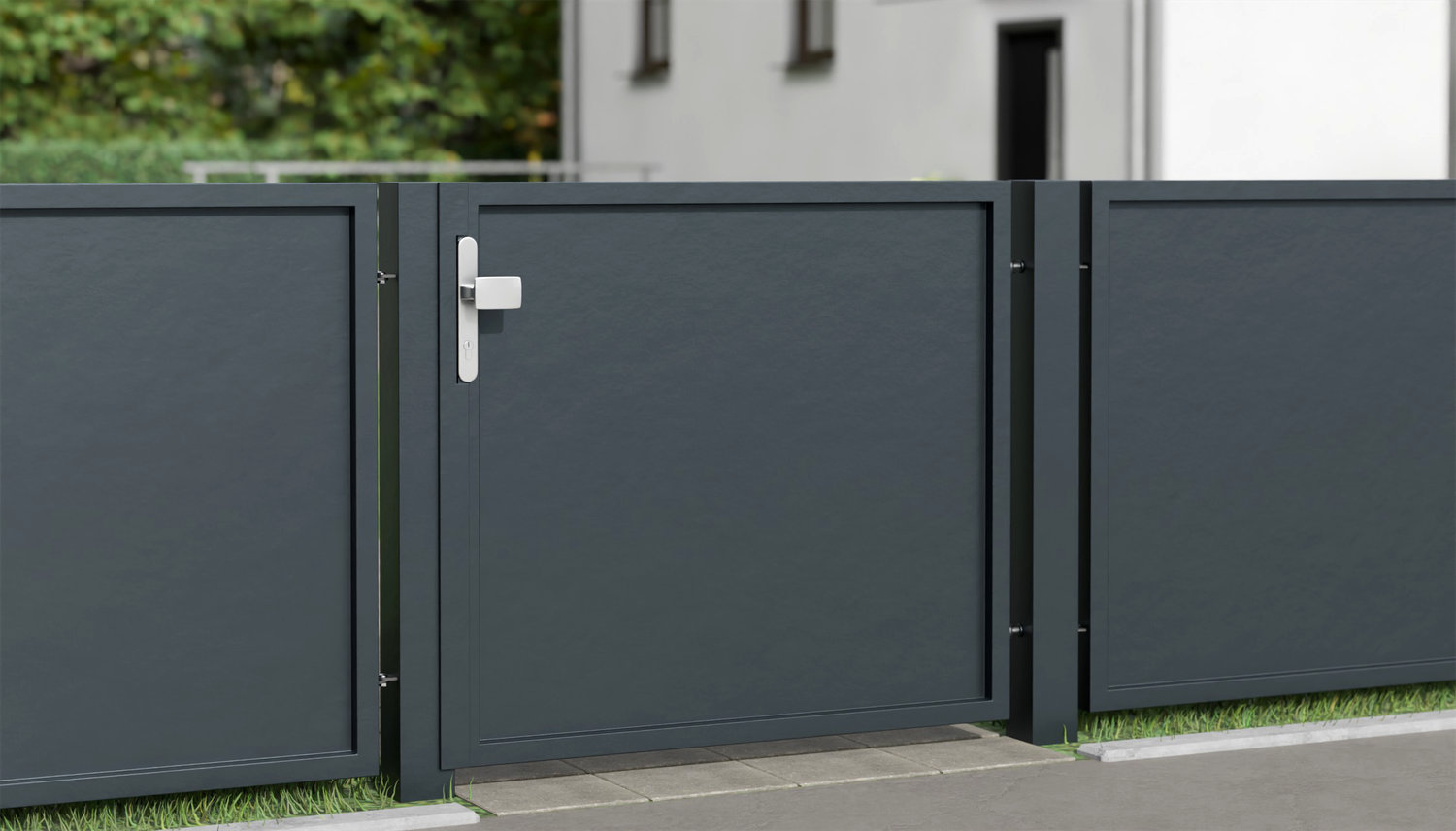 Brise-vue 1 battant en aluminium pour portillon de jardin BD, GE