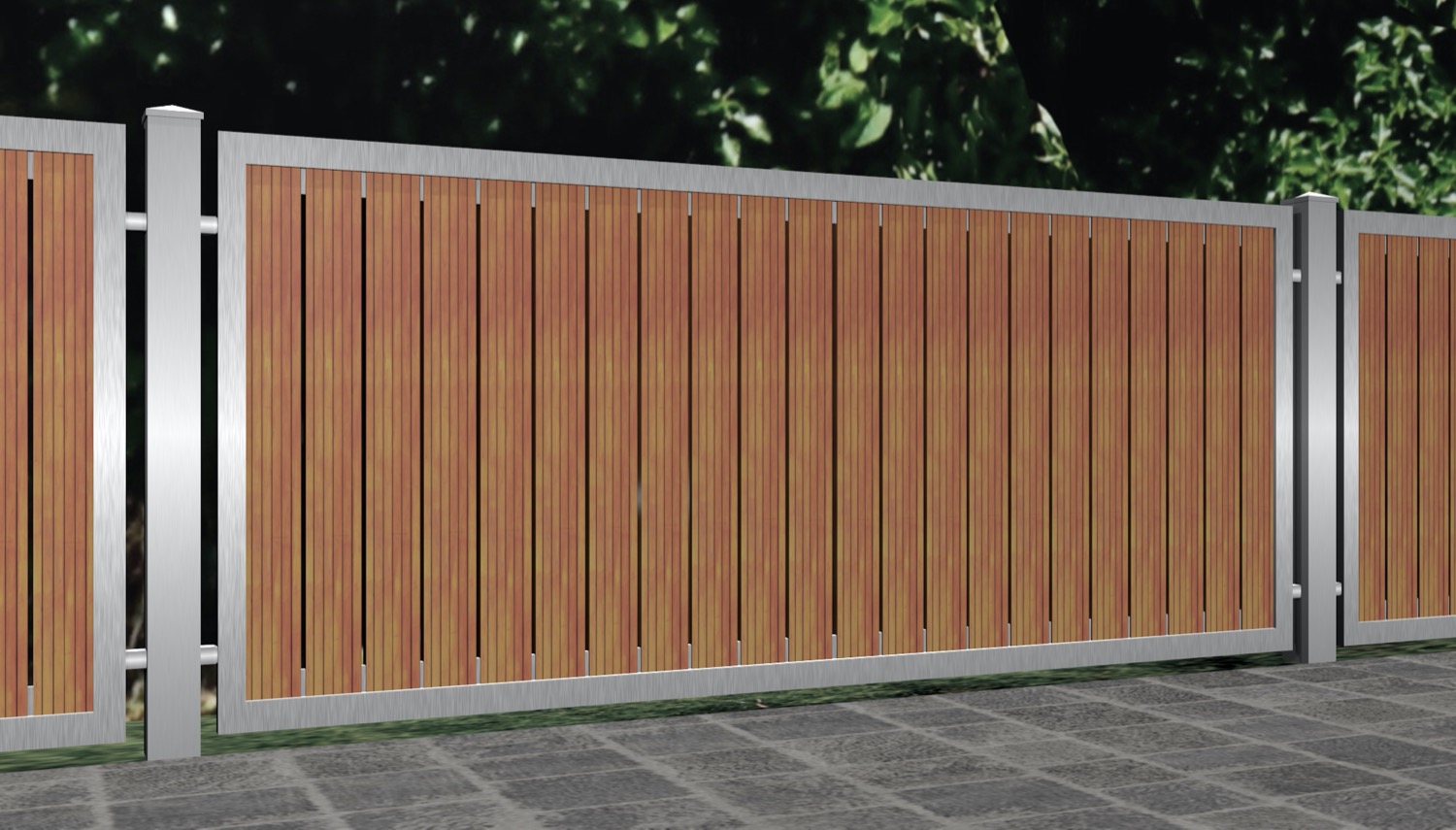 Clôture de jardin en acier inoxydable HFS, GE