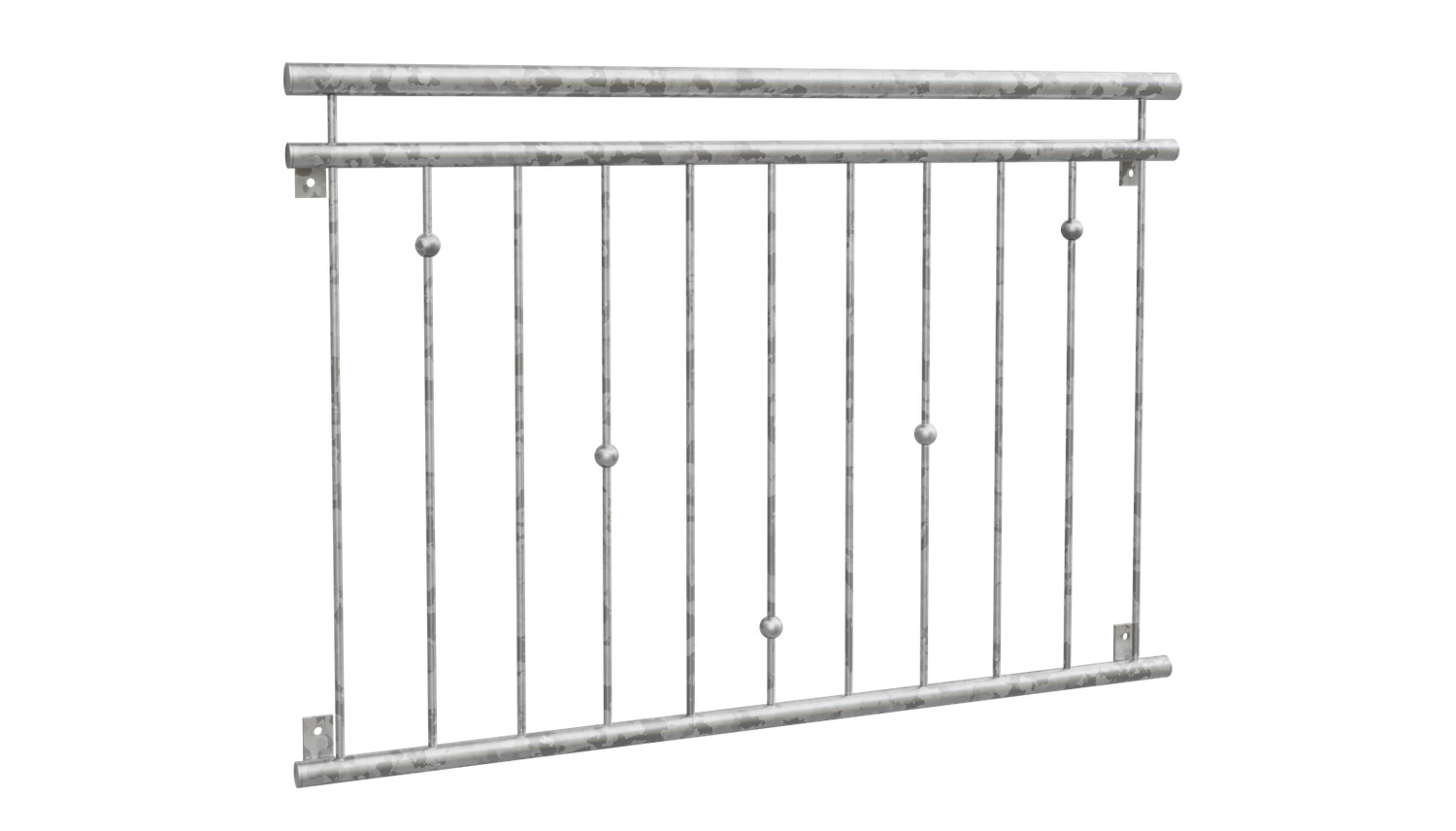 Balcon à la française en acier galvanisé boules V