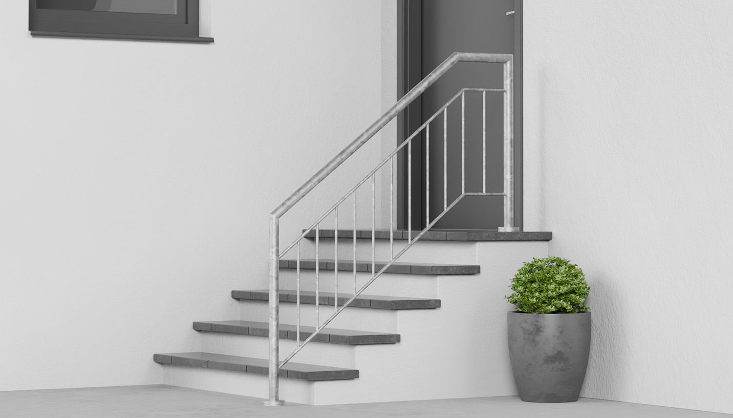 Balustrade d’escalier en acier galvanisé FA barre filling 
