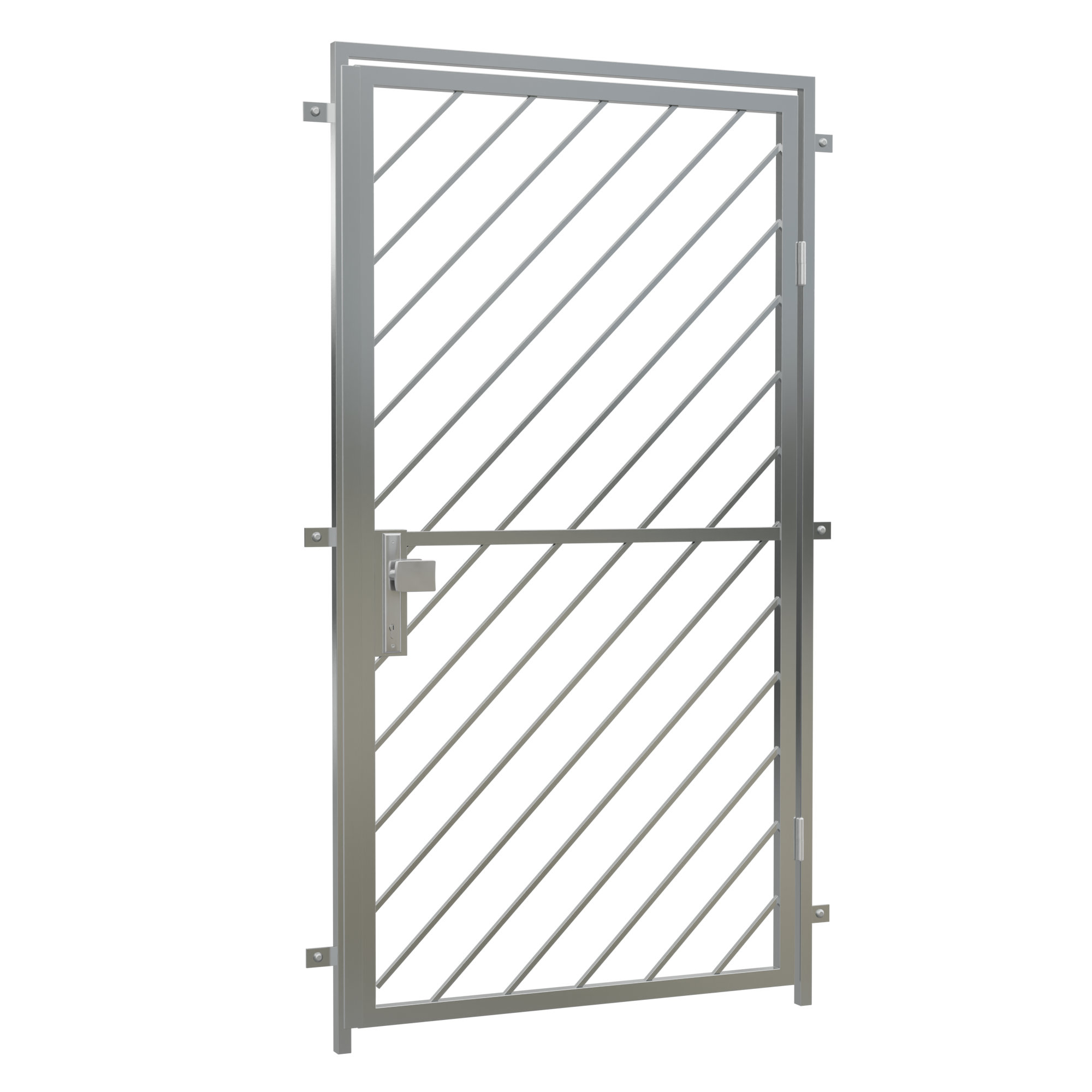 Porte grillagée en acier inoxydable Barre diagonale 1