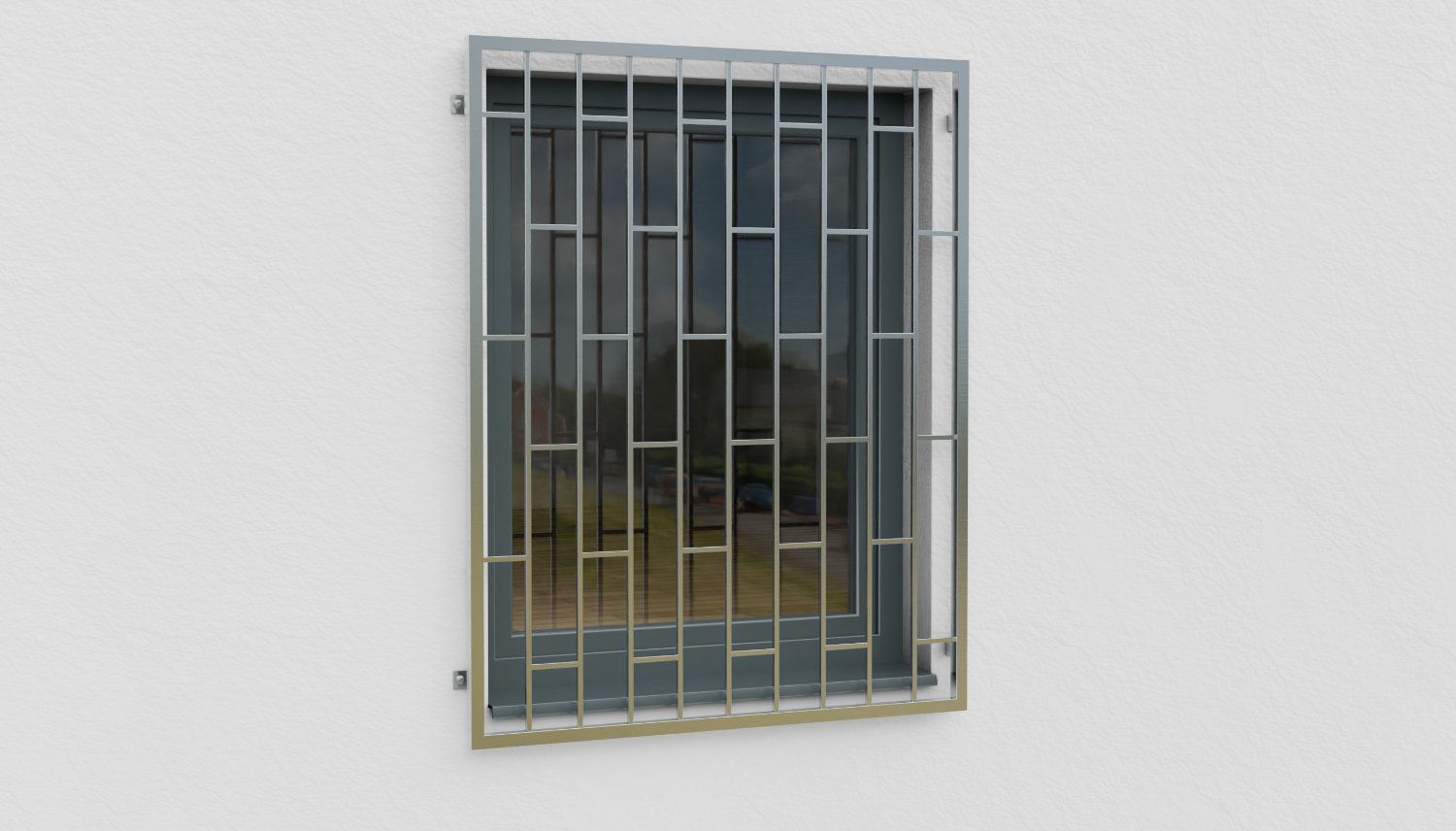 Grille de défense pour fenêtres en acier inoxydable échelle