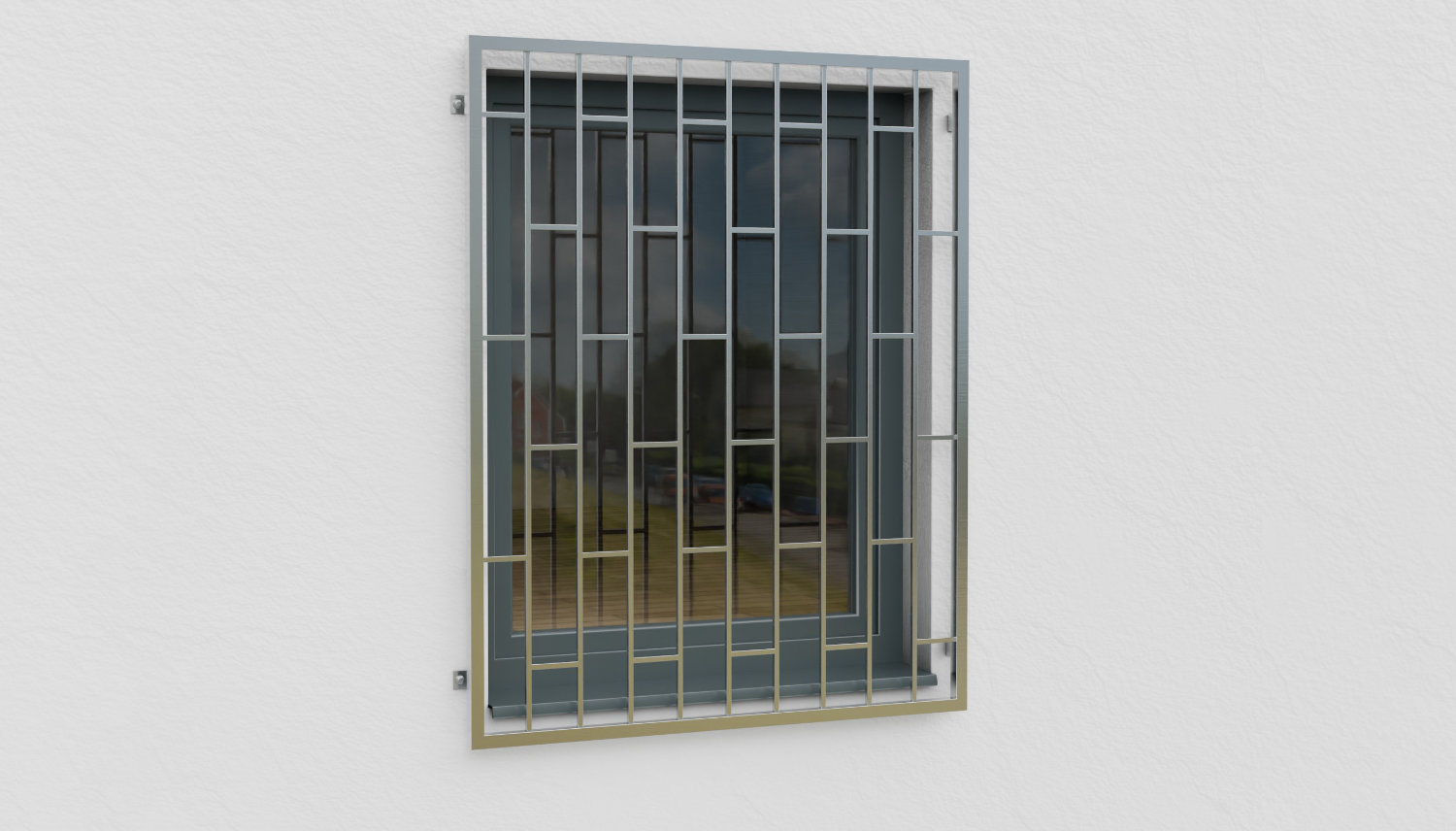 Grille de défense pour fenêtres en acier inoxydable échelle