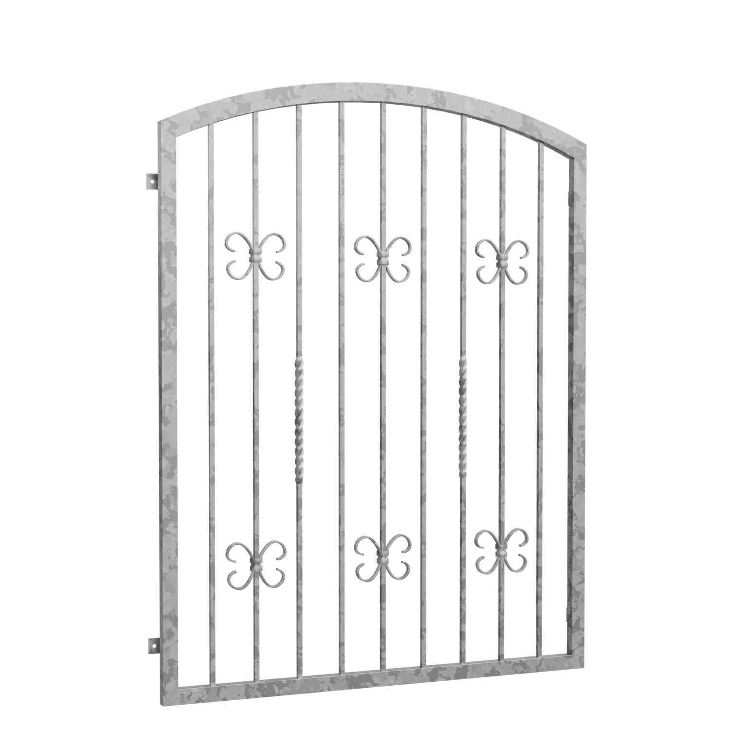 Grille de défense pour fenêtres en acier galvanisé Arc supérieur baroque 