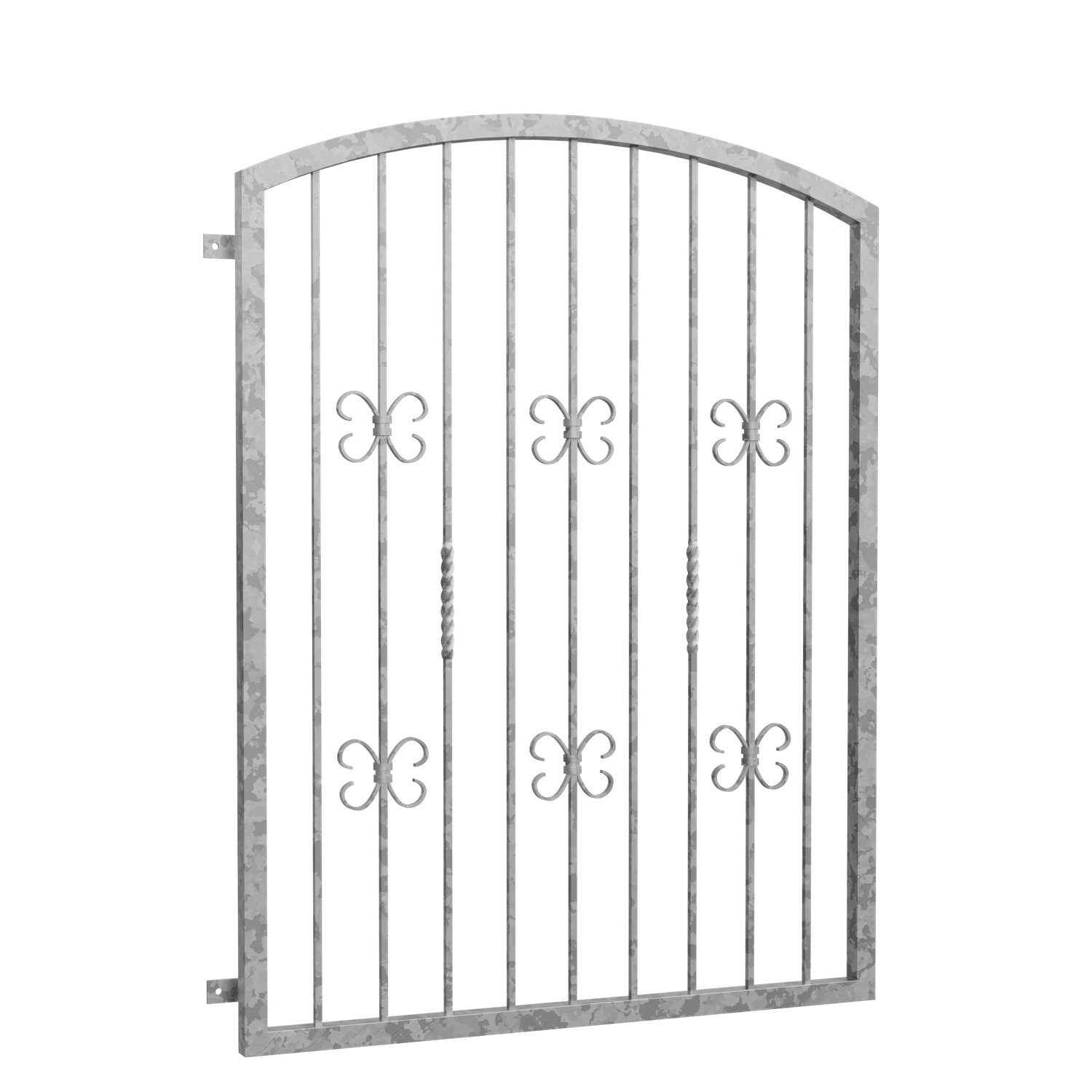 Grille de défense pour fenêtres en acier galvanisé Arc supérieur baroque 