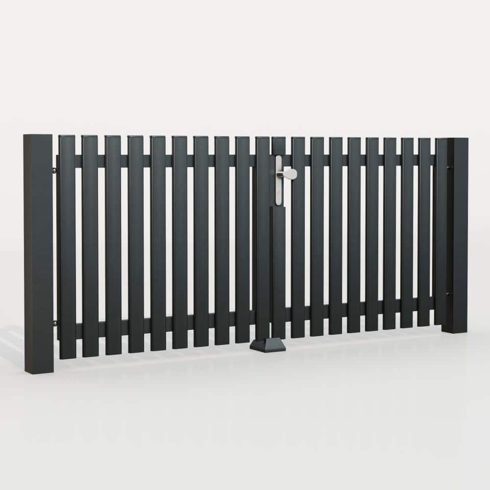 Portail de jardin en aluminium à 2 battants Modern, GE