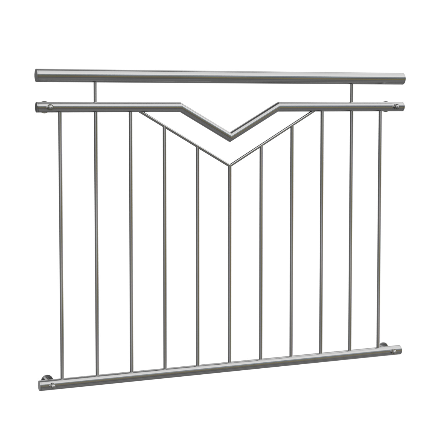 Balcon à la française en acier inoxydable double V