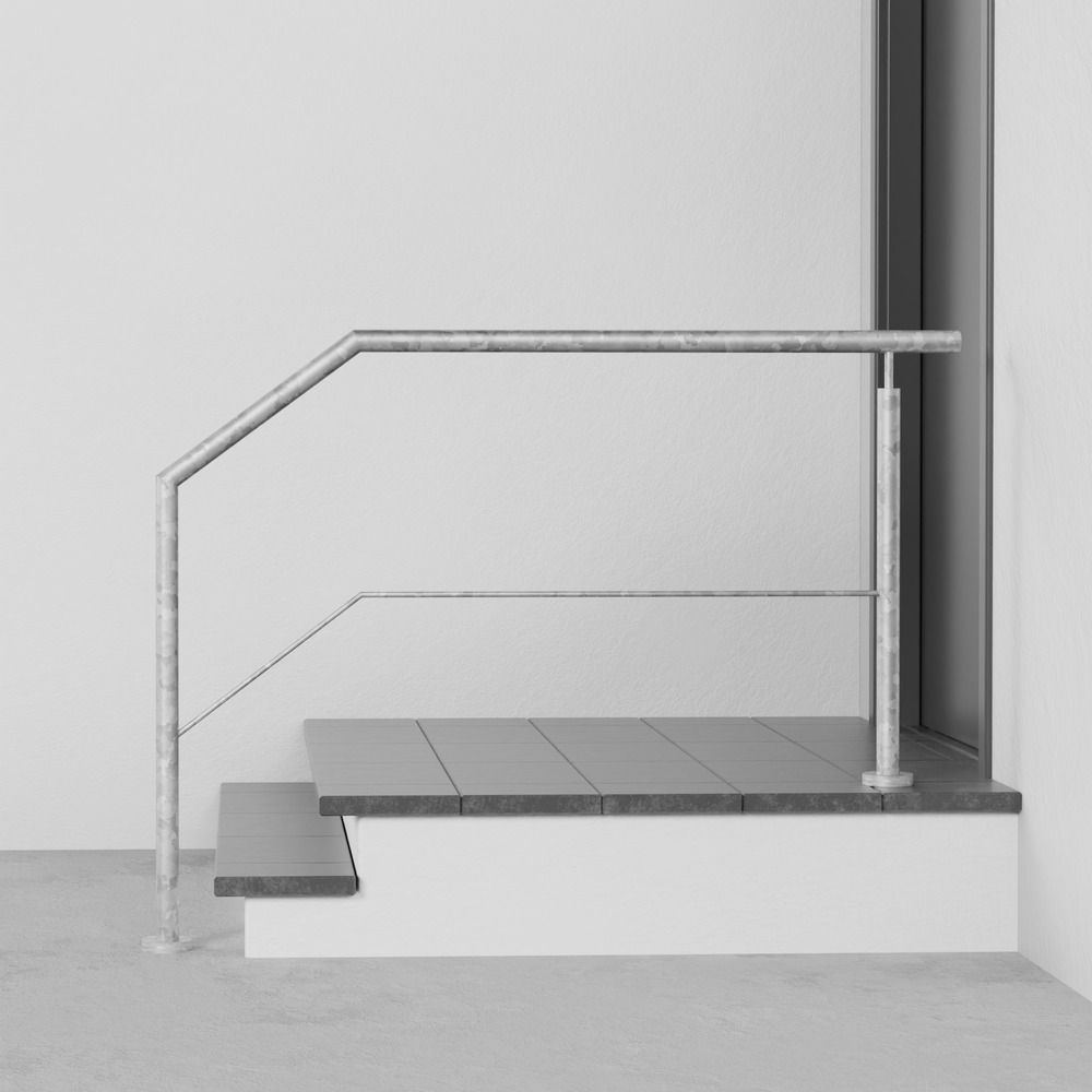Balustrade d’escalier en acier galvanisé FAS-CL 1-3 entretoises transversales 