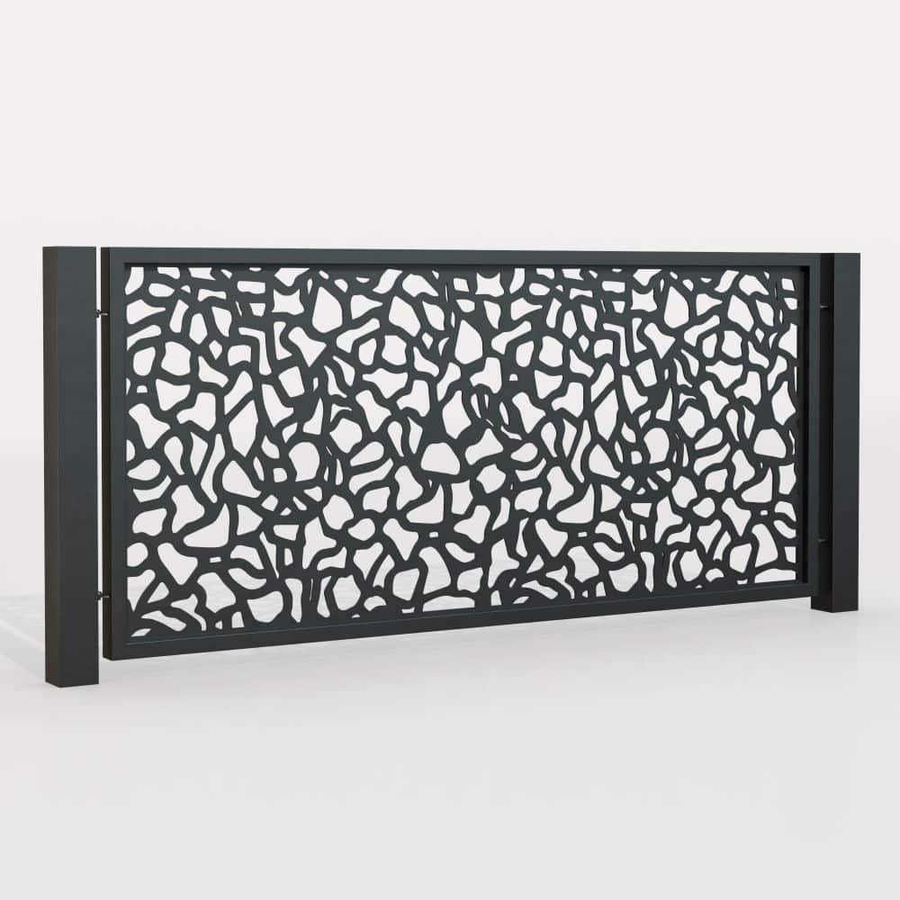 Clôture de jardin en aluminium découpé au laser design AB 2