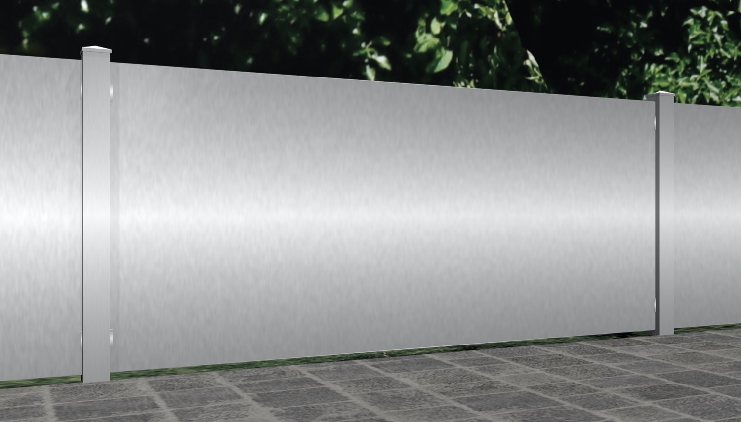 Brise-vue en acier inoxydable pour clôture de jardin, opaque, GE