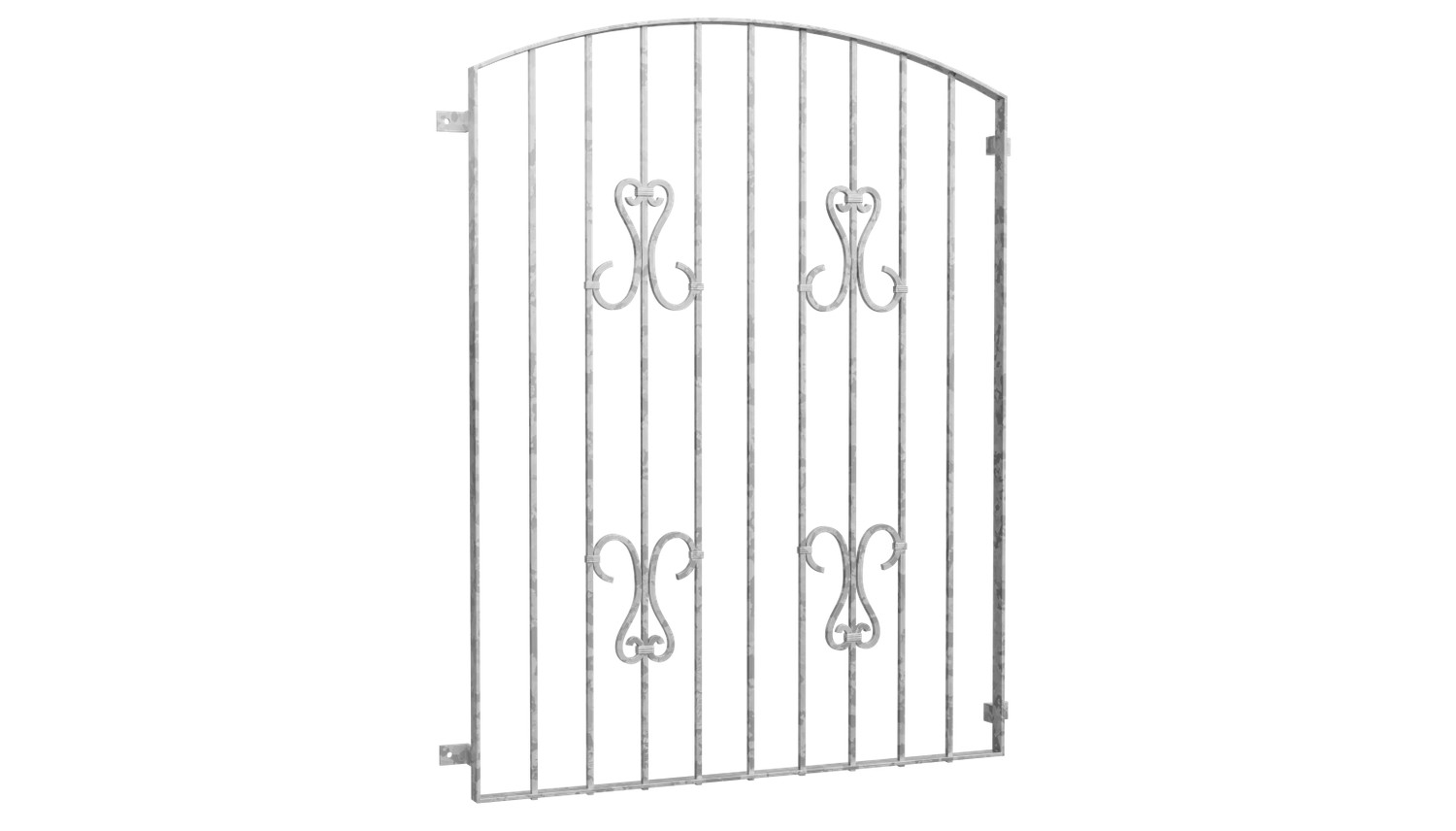 Grille de défense pour fenêtres en acier galvanisé scroll 2 arc supérieur 