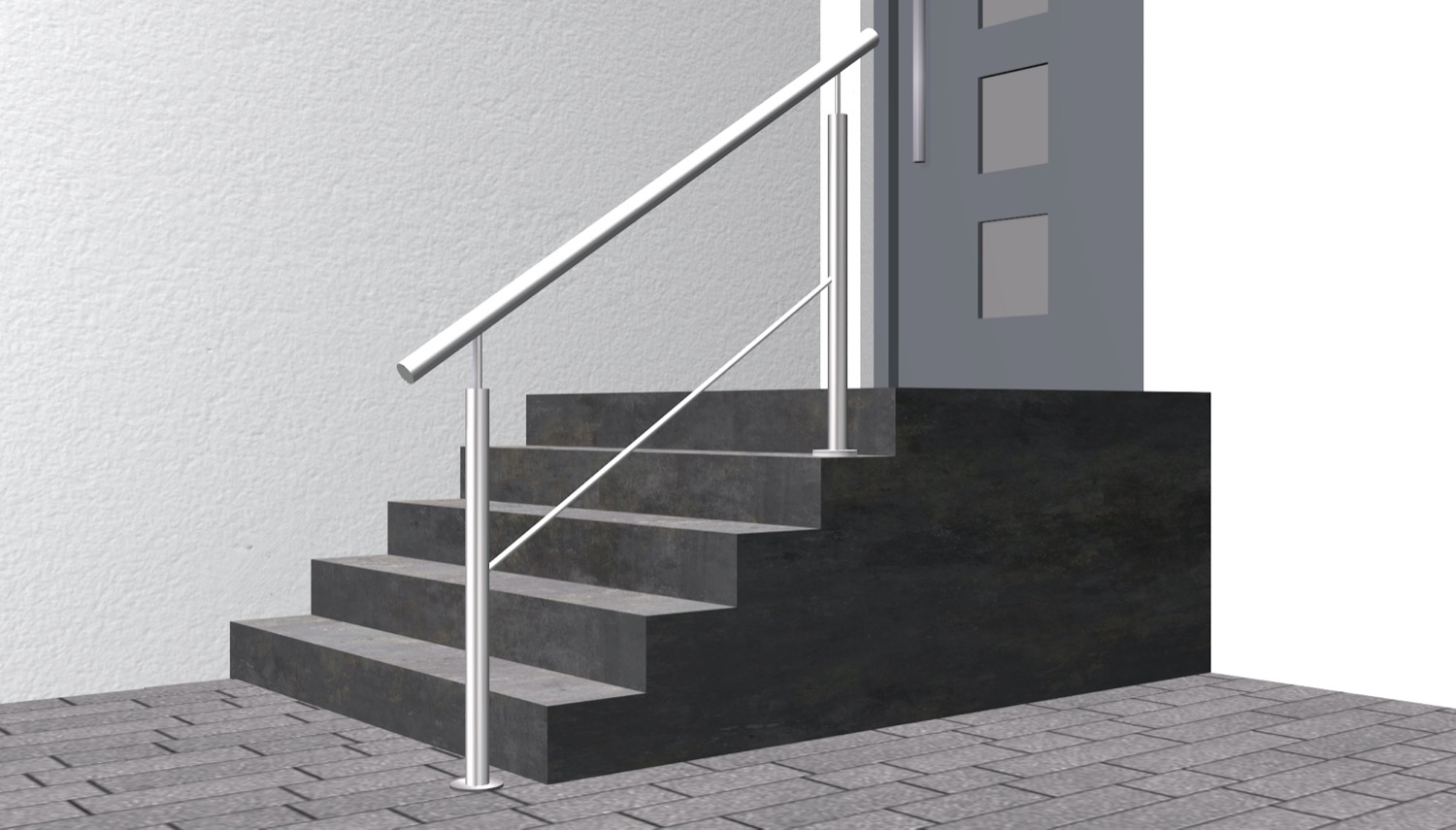 Balustrade d’escalier en acier inoxydable FSG 1-6 croisillons 