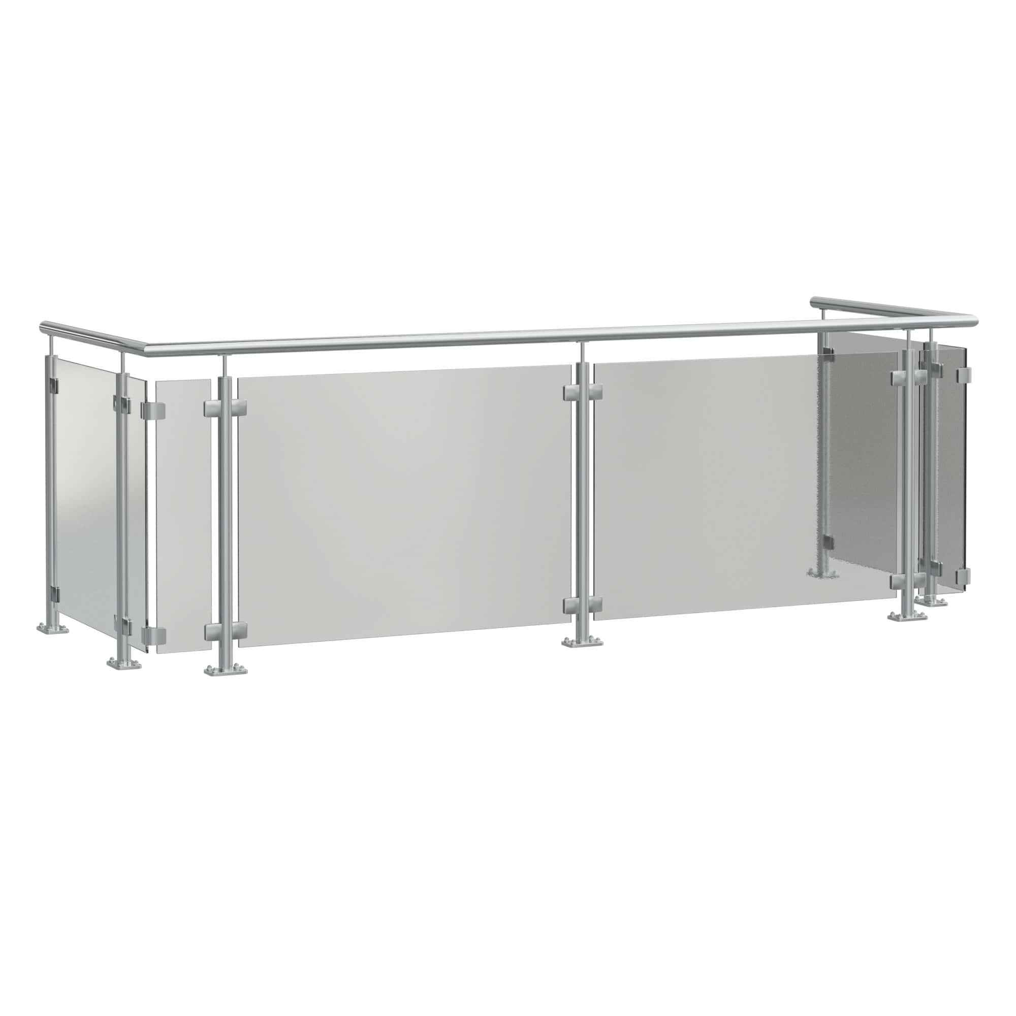Balustrade de balcon en acier inoxydable gris MO