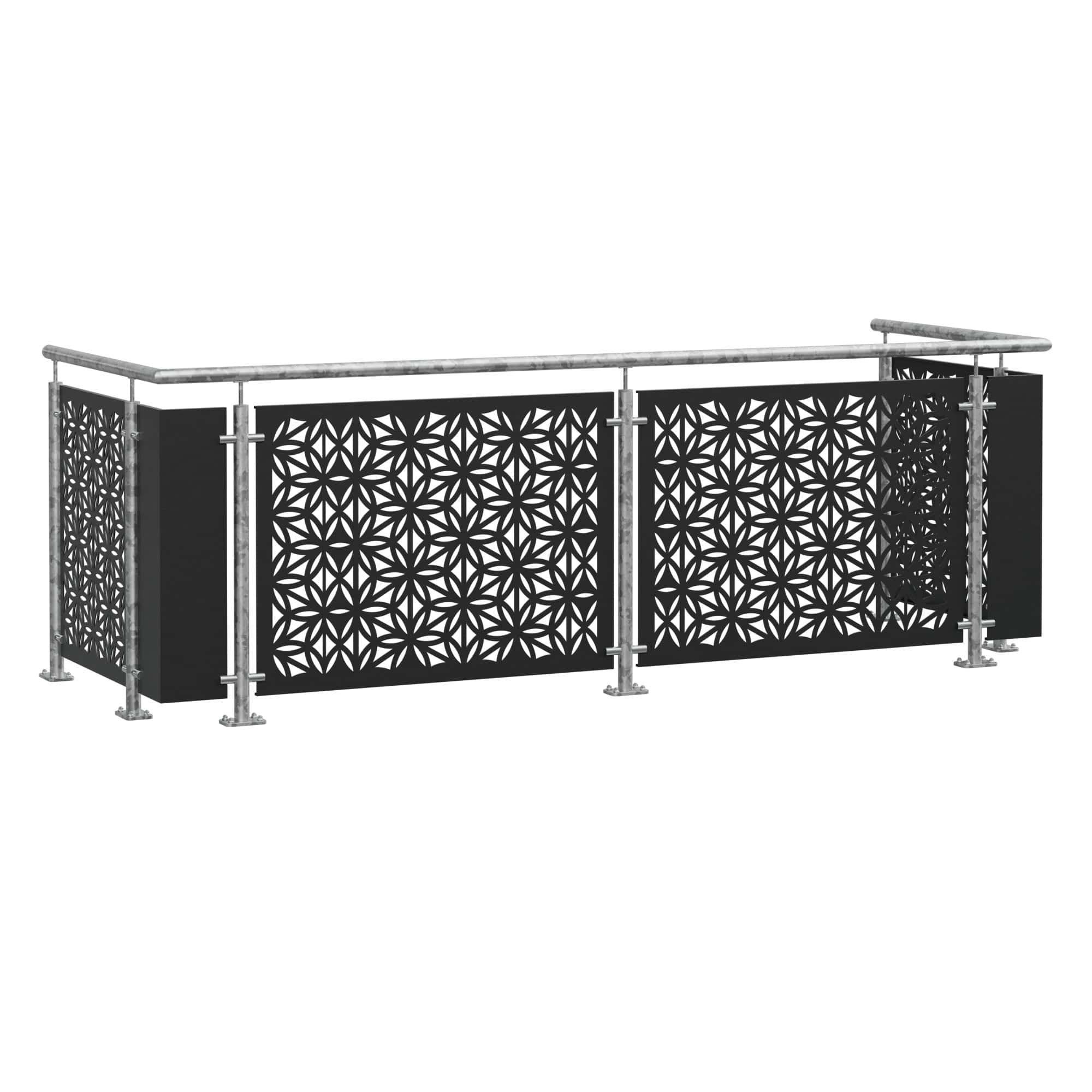 Balustrade de balcon en acier galvanisé feuille BT
