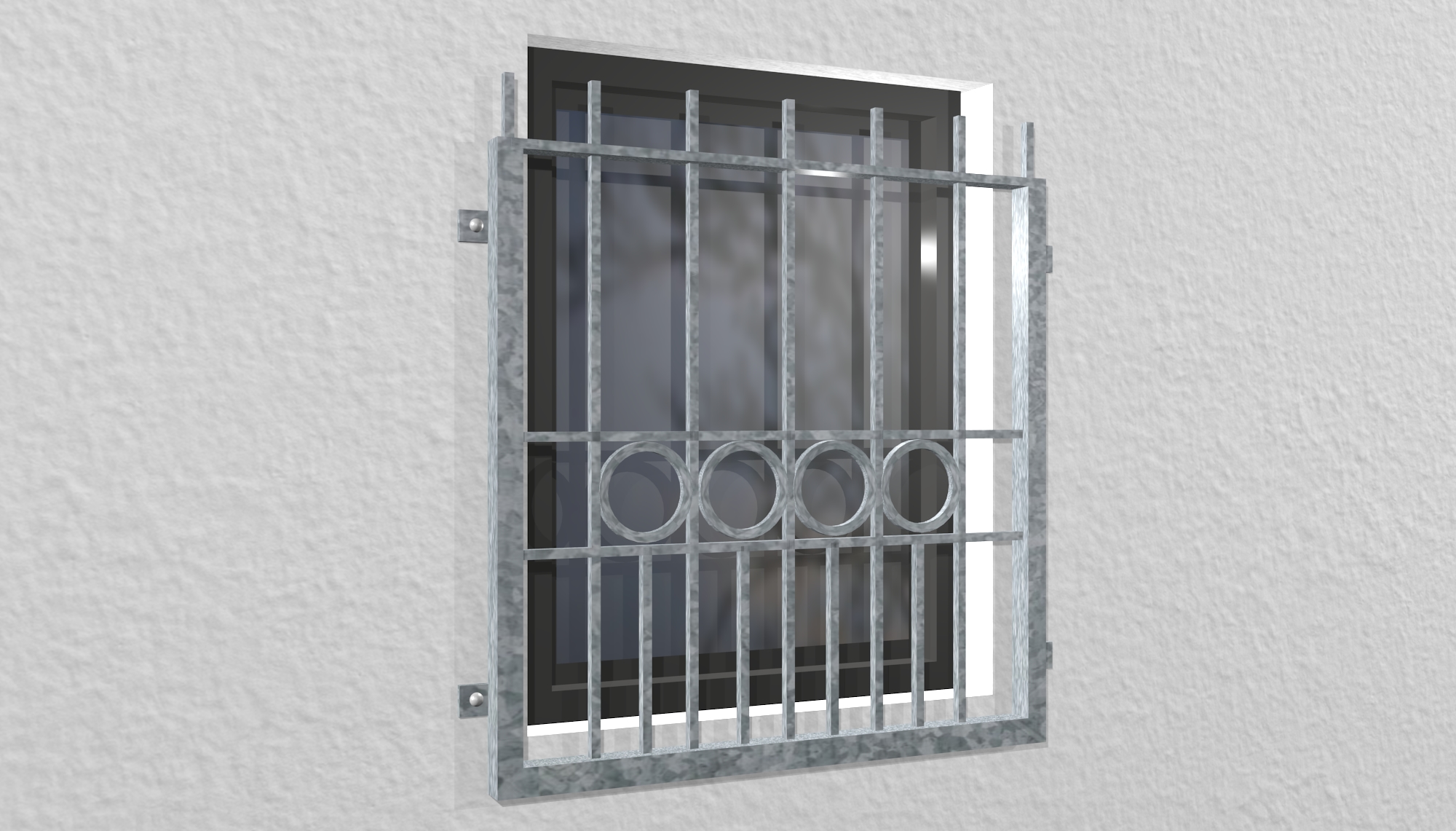 Grille de défense pour fenêtres en acier galvanisé Lyon