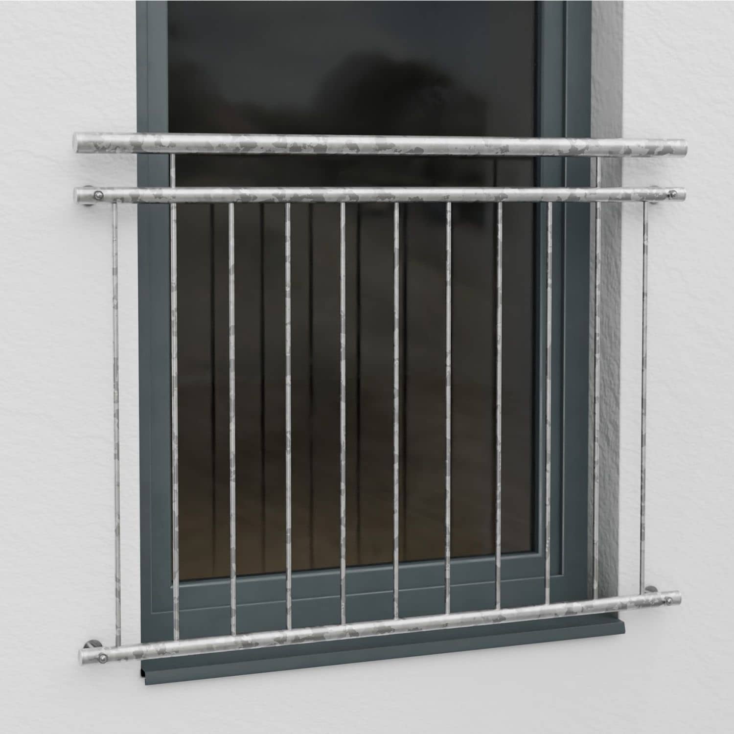 Balcon à la française en acier galvanisé standard