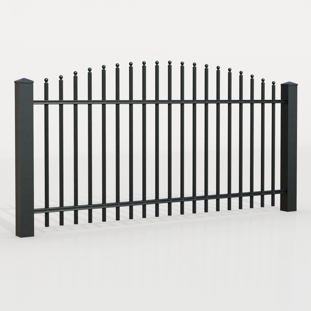 Clôture de jardin aluminium palissades Classic, OB