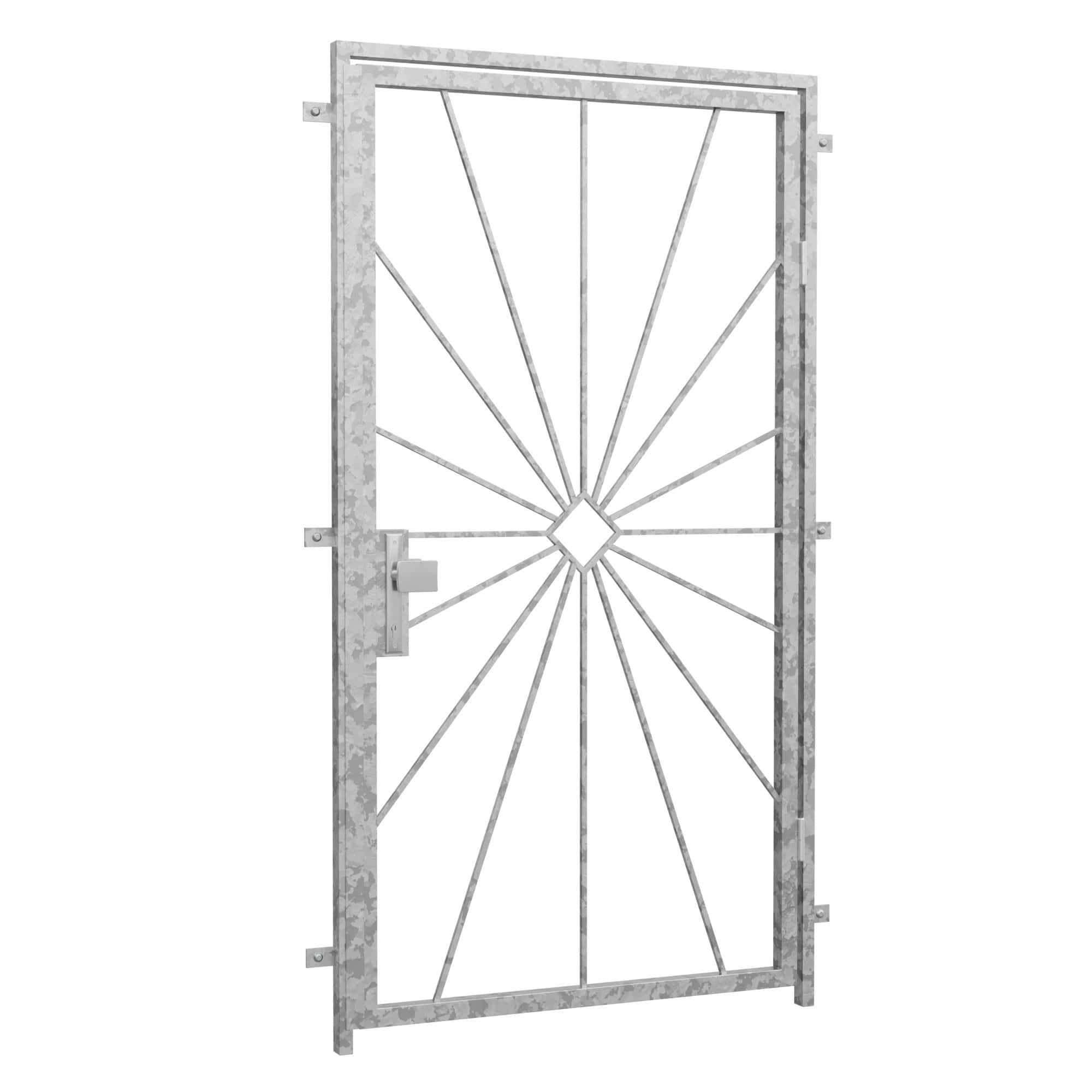 Porte grillagée en acier galvanisé Contrôle solaire 