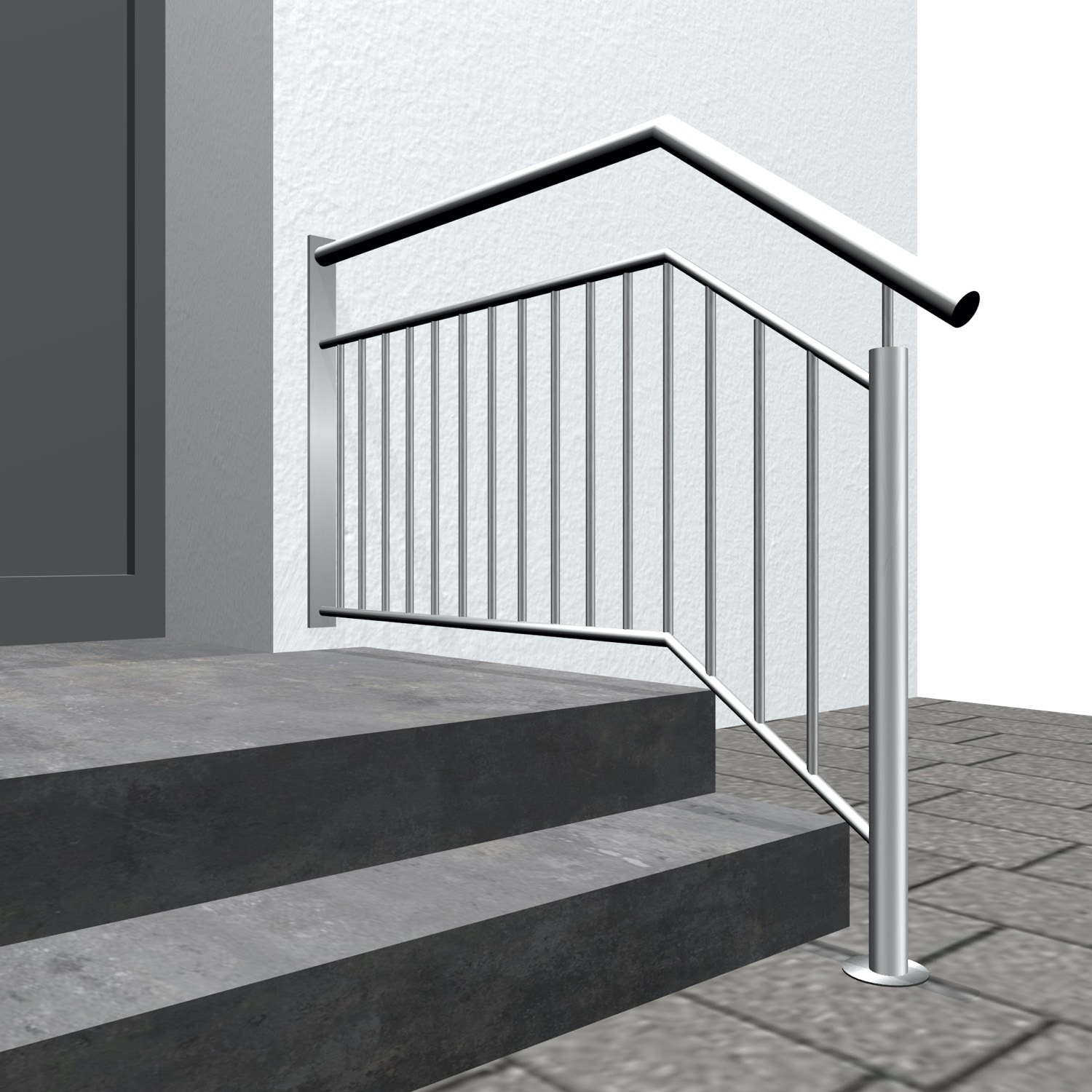 Balustrade d’escalier en acier inoxydable WTS-CL Remplissage de barres 