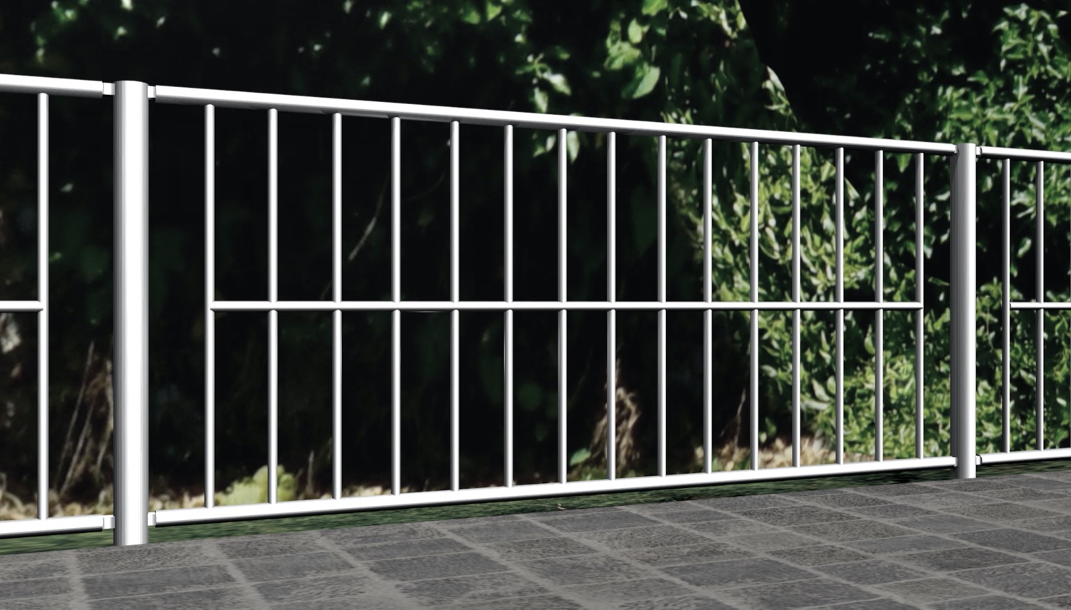 Barre verticale en acier inoxydable pour clôture de jardin, GE