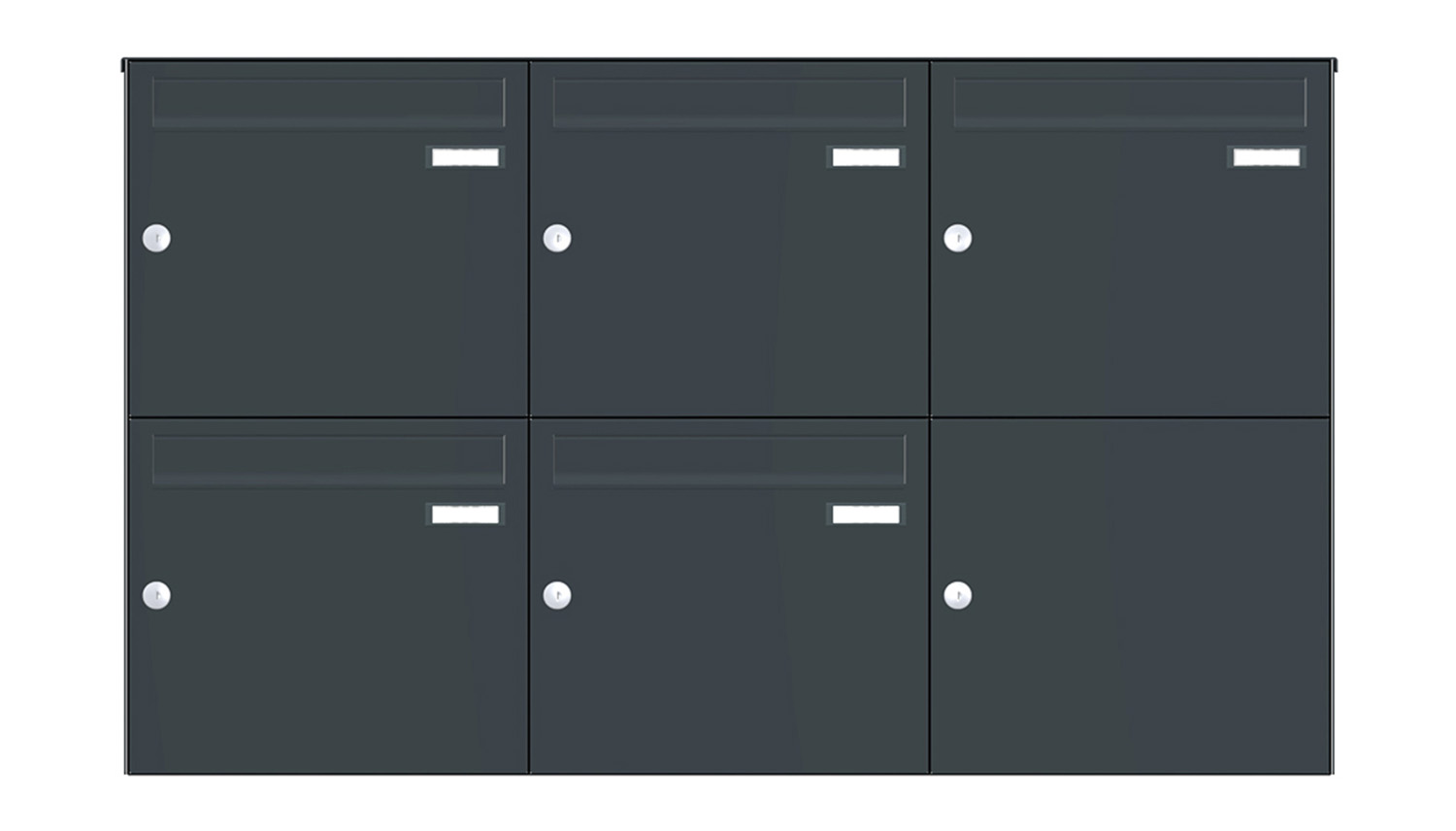 Briefkastenanlage | Aufputz | 5-fach | Senkrecht | Farbe