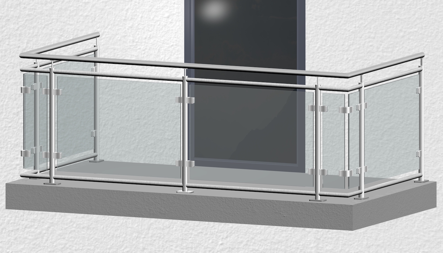 Balustrade de balcon en acier inoxydable KG