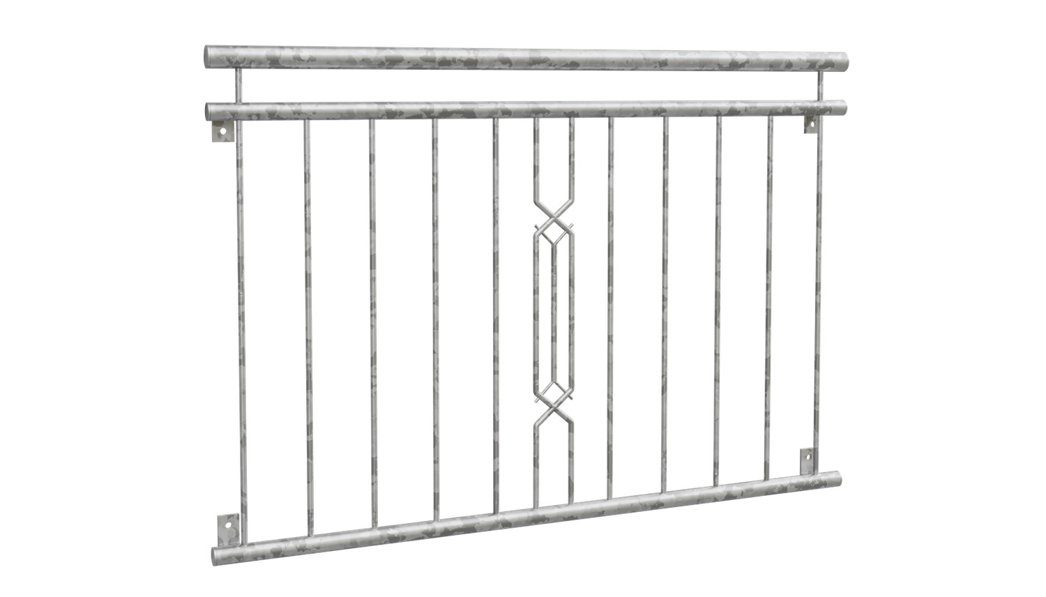 Balcon à la française en acier galvanisé ornement à 6 coins II 