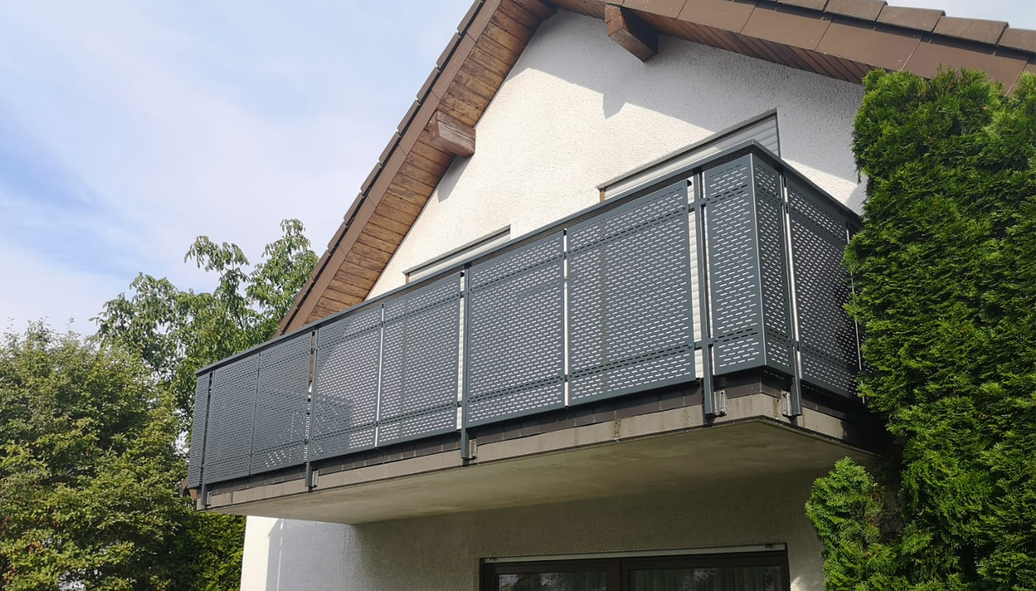 Balustrade de balcon en acier inoxydable plaque design SF HO