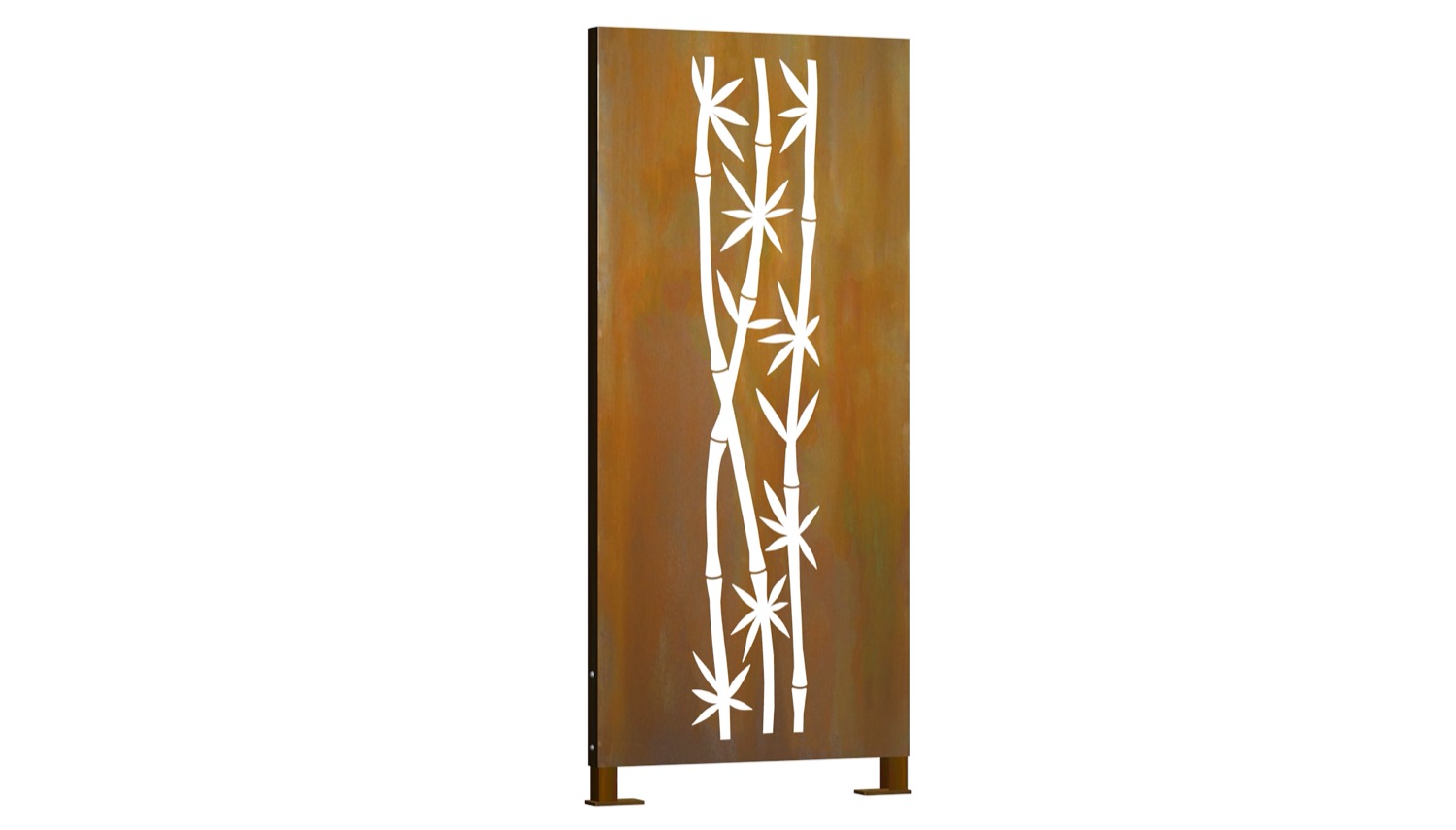 Brise-vue en acier Corten stèle Forêt de bambous
