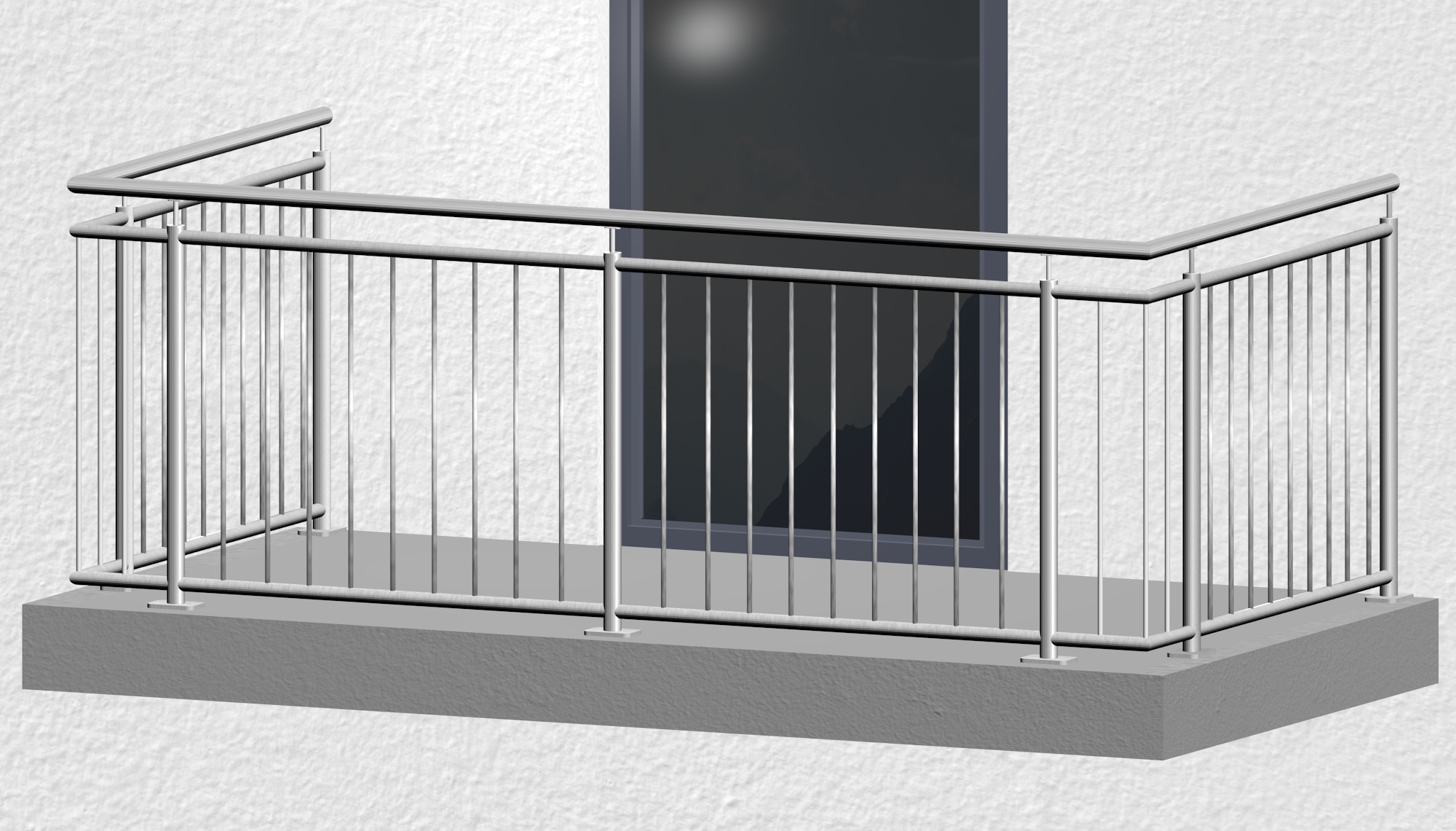 Balustrade de balcon en acier inoxydable standard