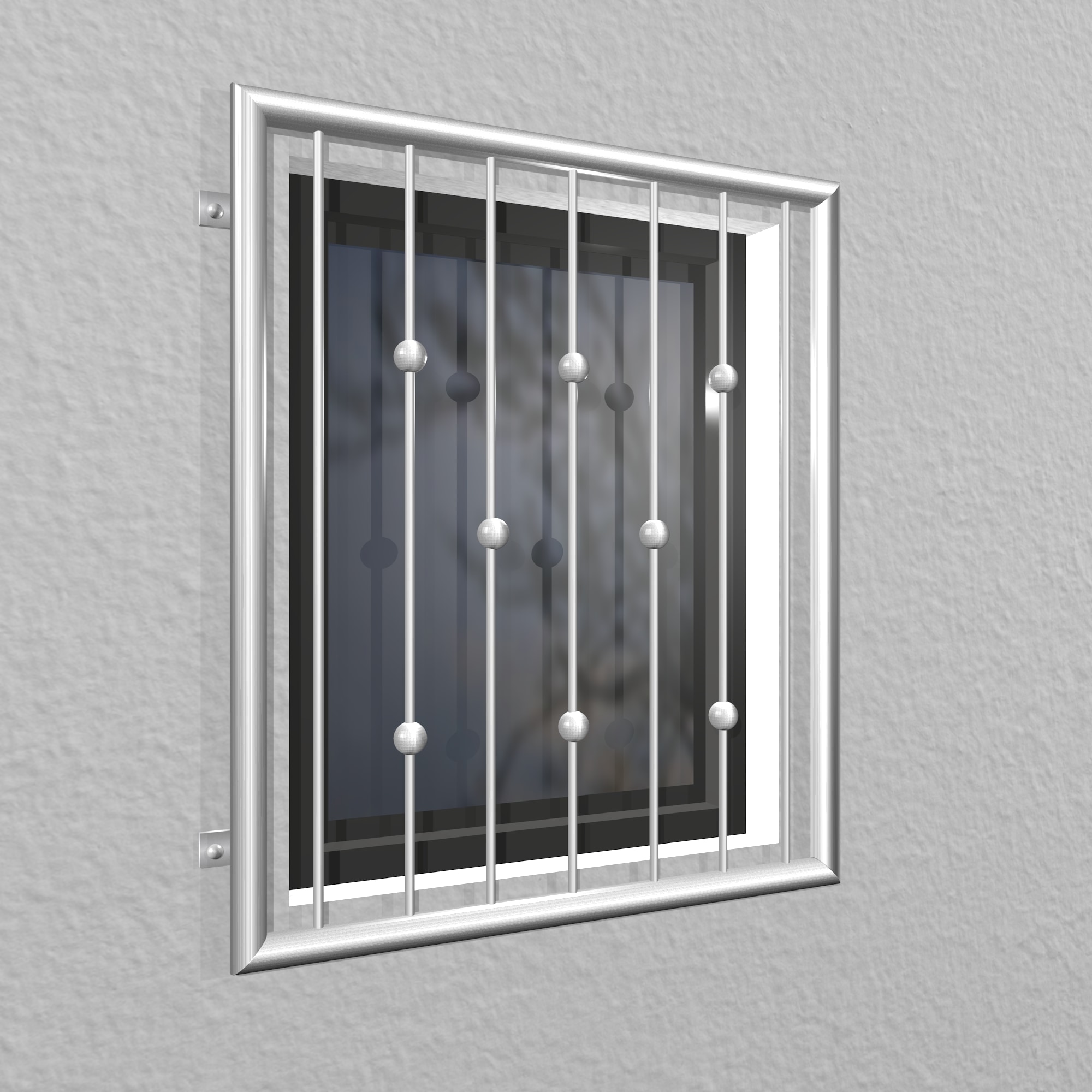 Grille de défense pour fenêtres en acier inoxydable billes décalées