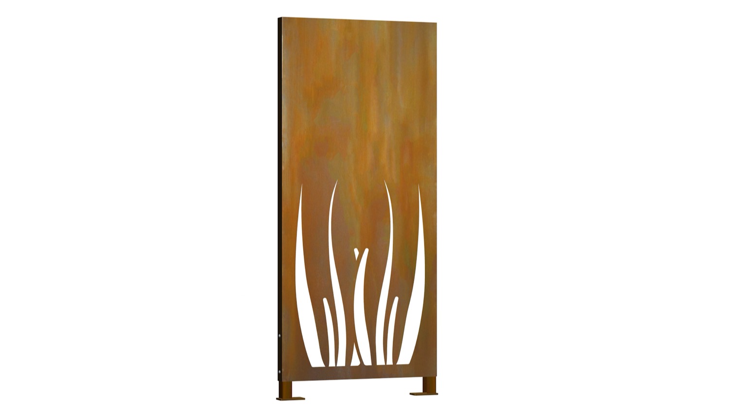 Brise-vue en acier Corten stèle herbe