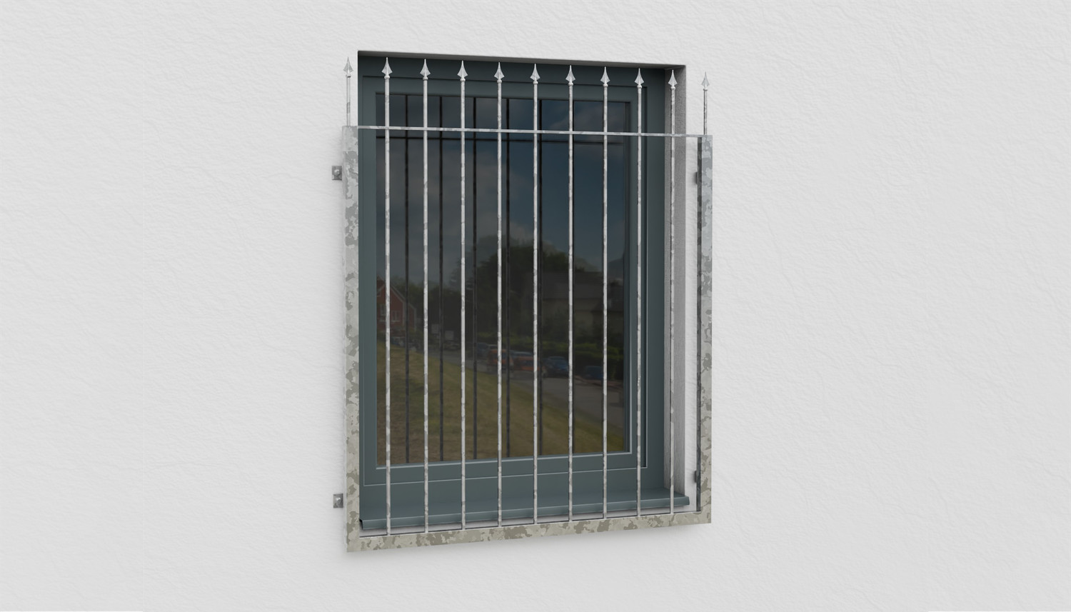 Grille de défense pour fenêtres en acier galvanisé Derby