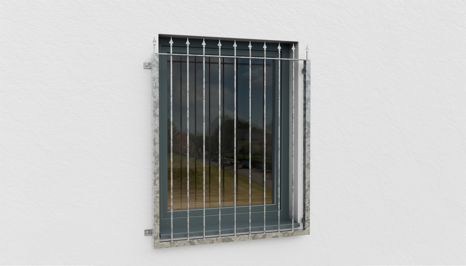 Grille de défense pour fenêtres en acier galvanisé Derby