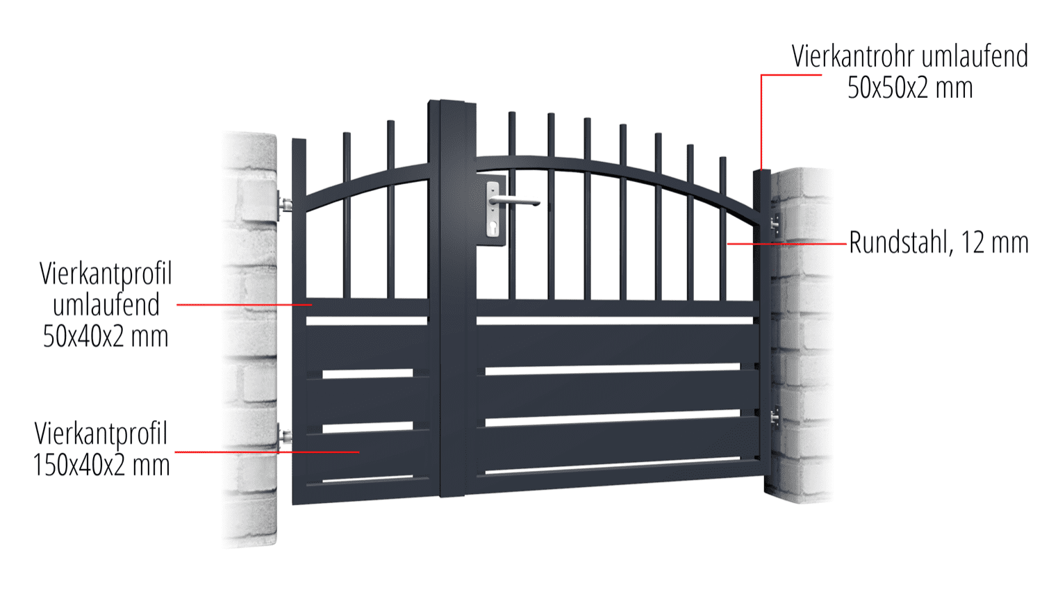 Brise-vue à 2 battants en aluminium pour portillon de jardin KSV 2, OB