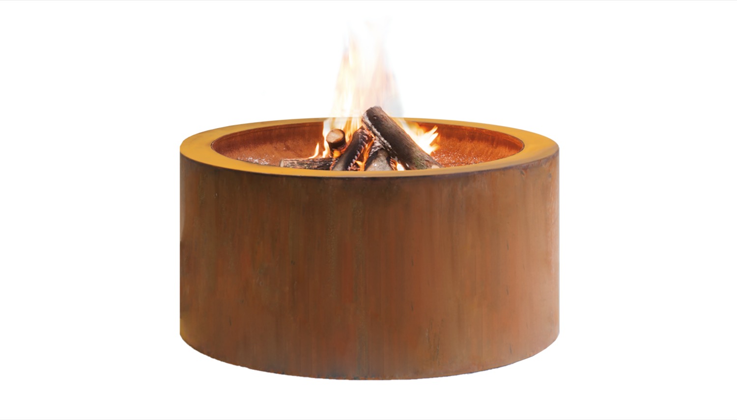 Brasero en acier Corten rond