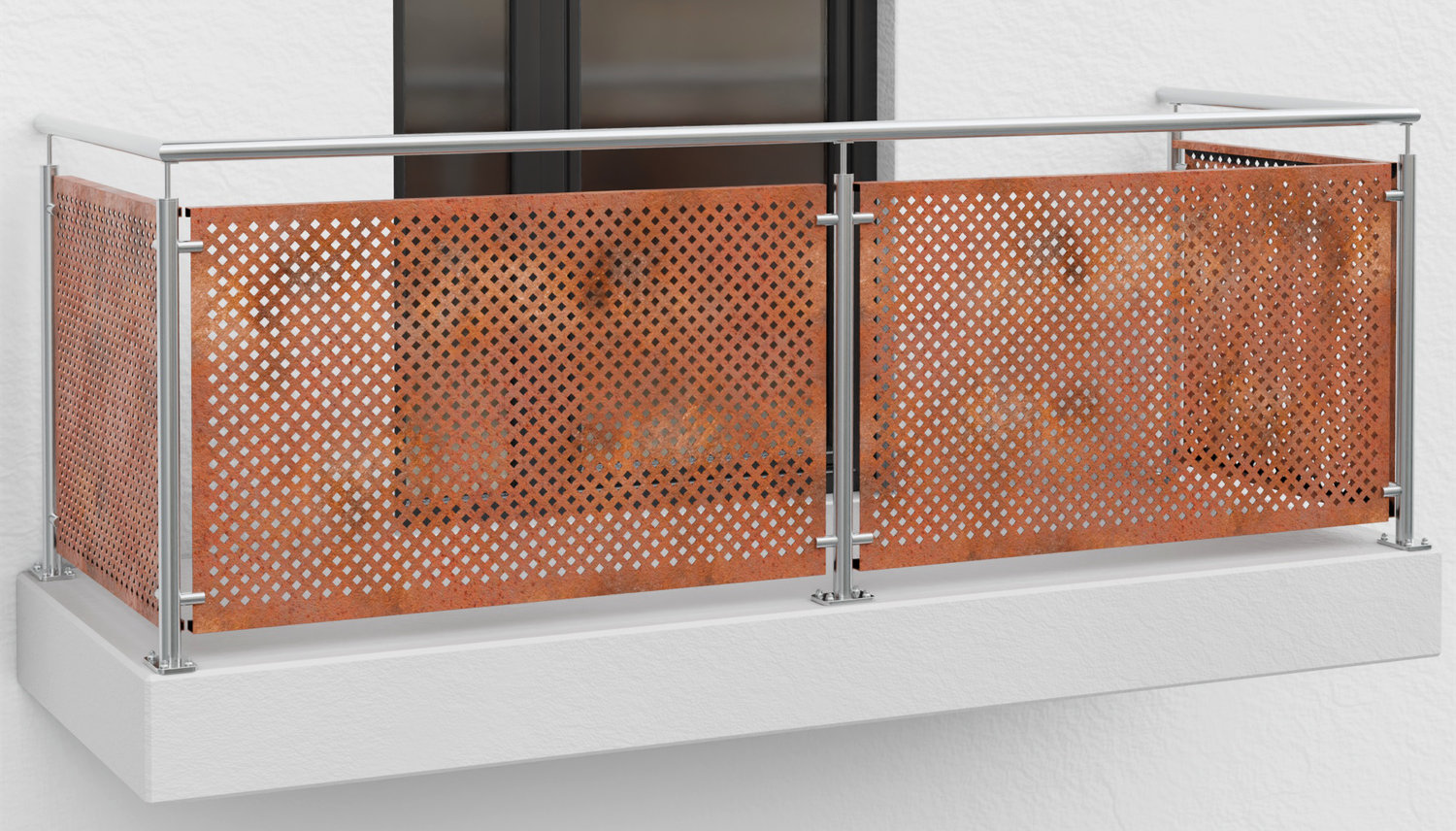 Garde-Corps de balcon en acier Corten QL DI VE